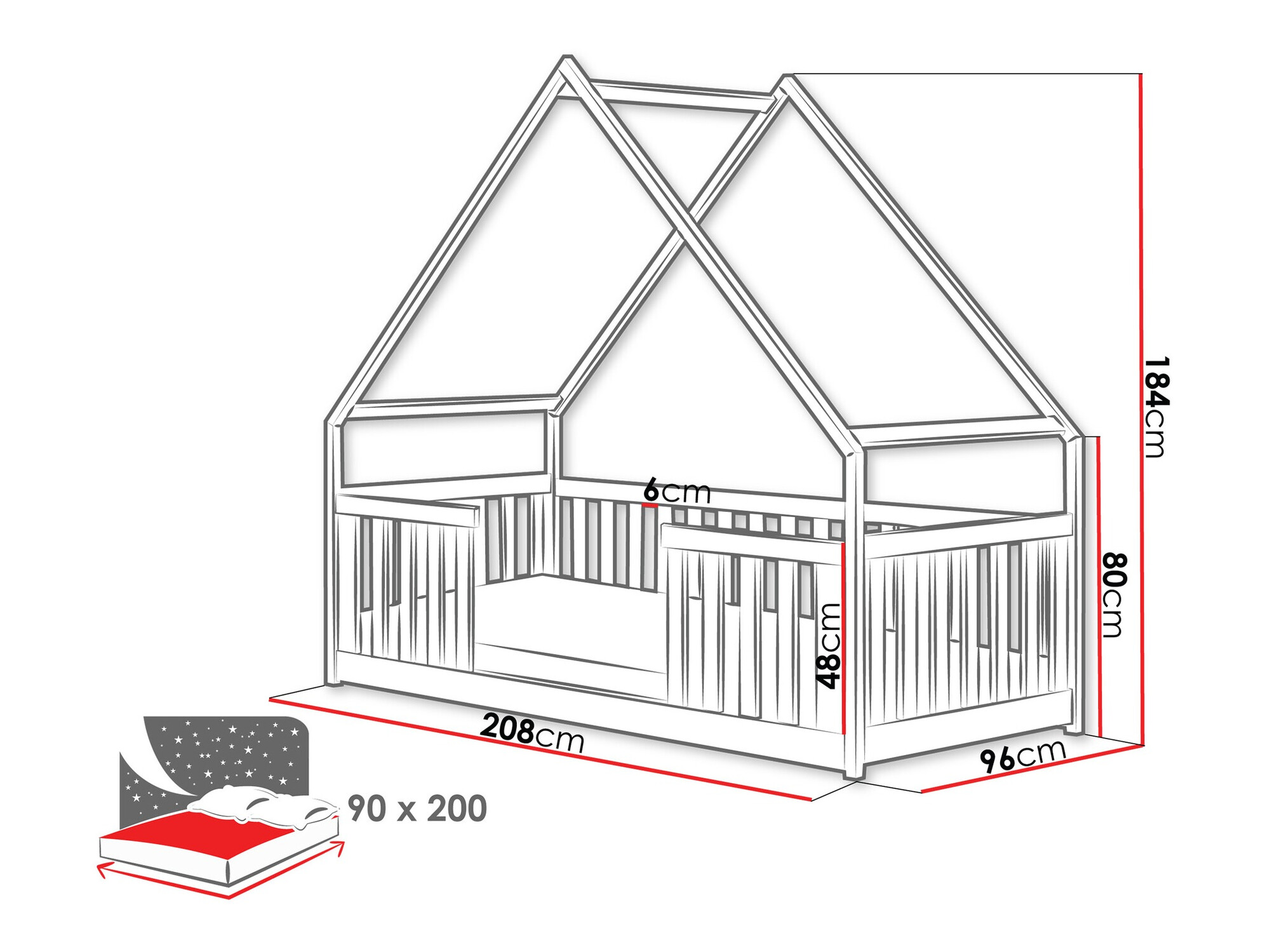 Krevet Vista 114 (Bijela)