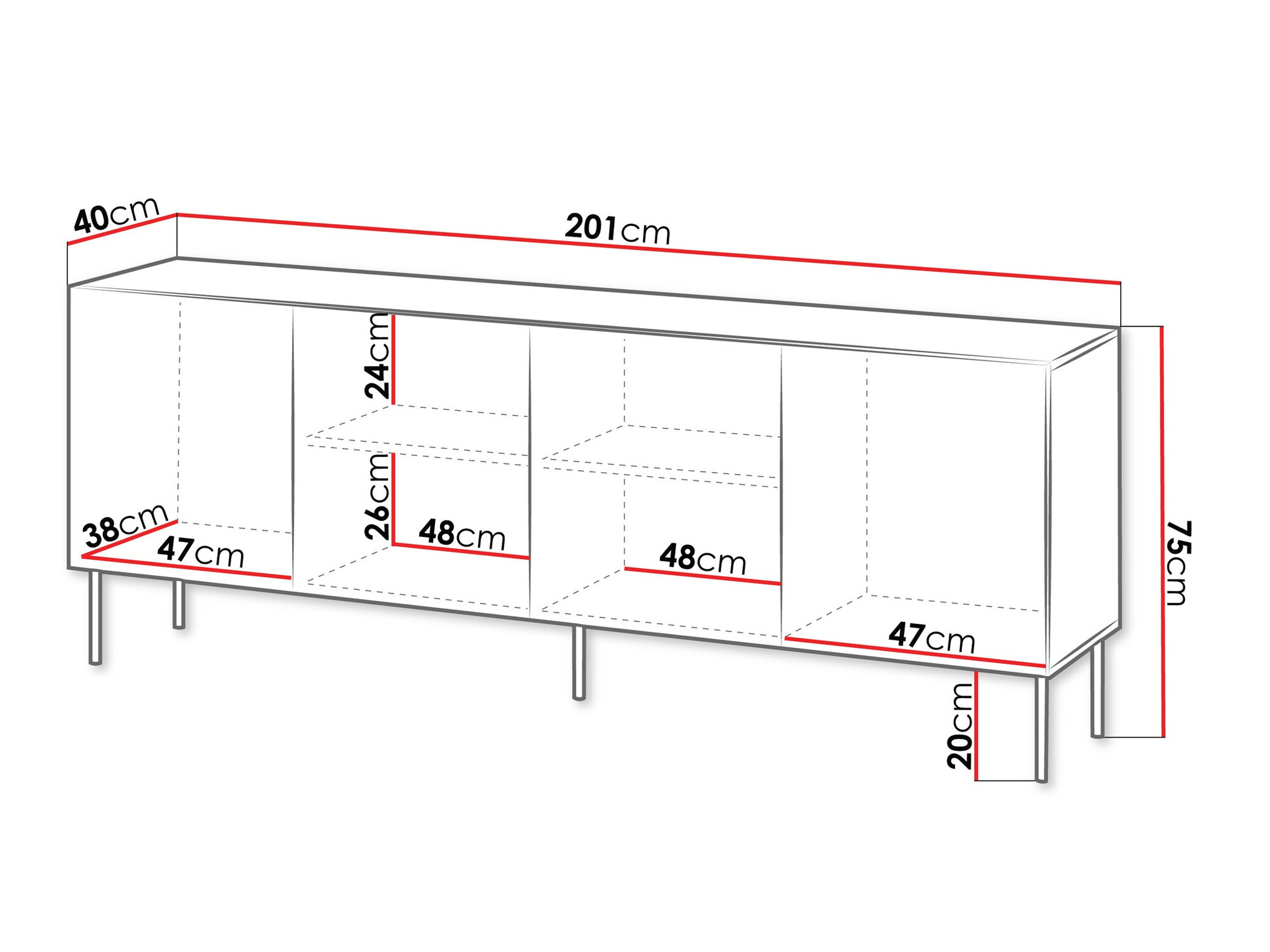 Ormarić Evavese 101 (Crna)