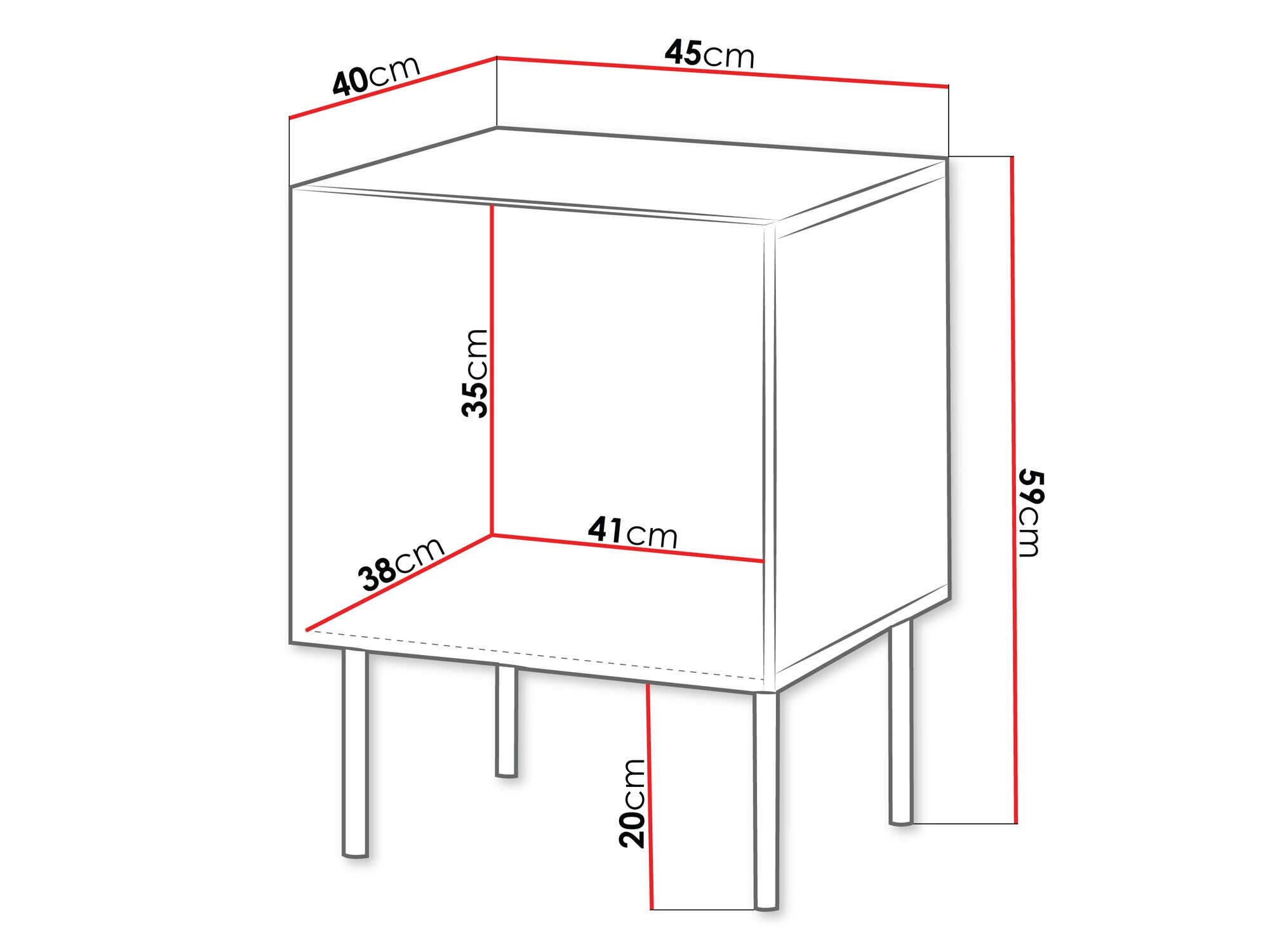 Set noćnih ormarića Evavese 104 (Bež)