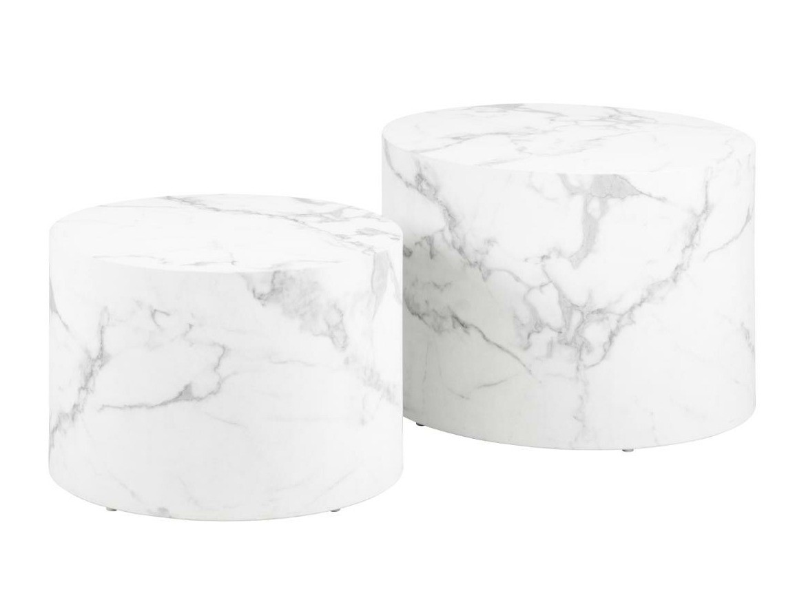 Stolići za kavu Norsica 800 (Bijeli mramor)