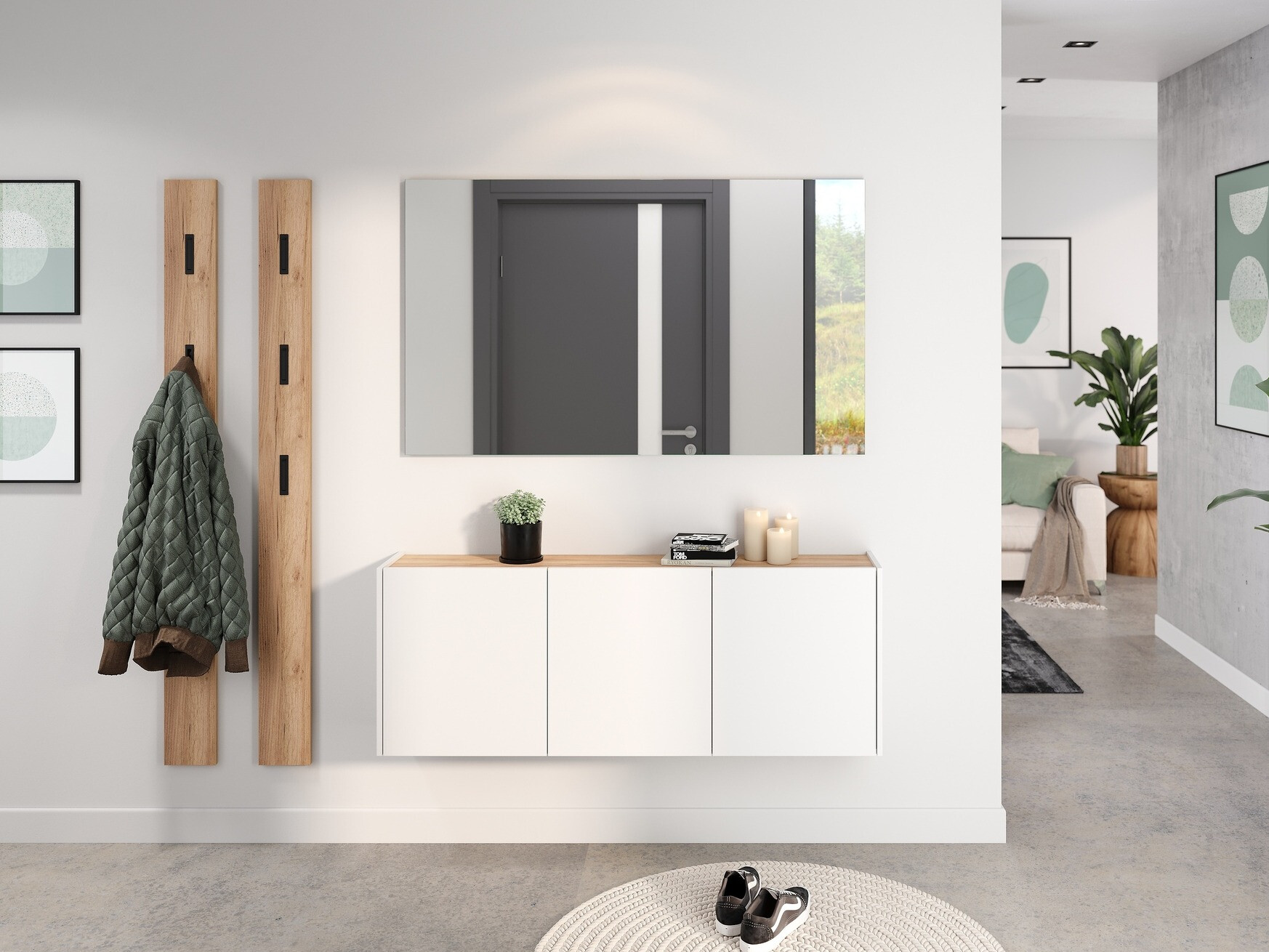 Polica za cipele Sacramento 433 (Bijela)