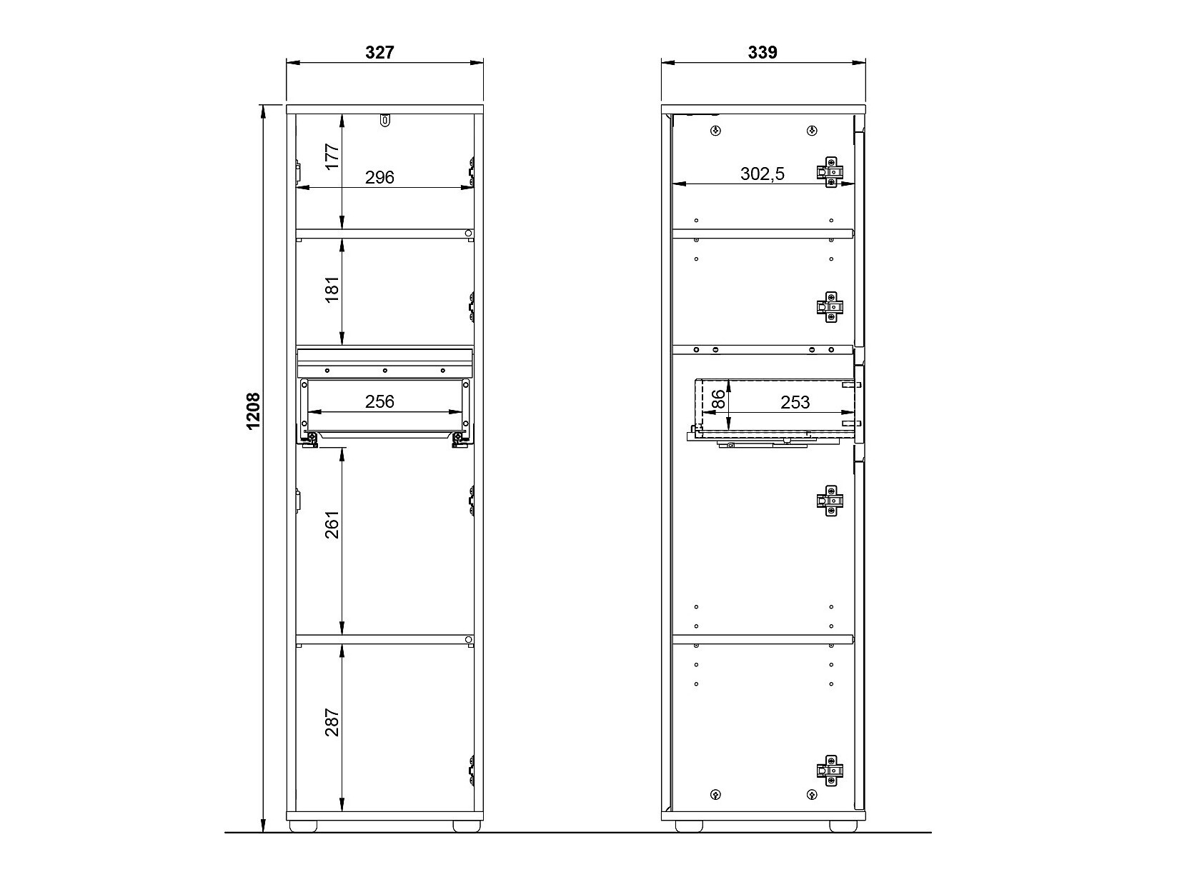 Samostojeći kupaonski ormarić Tensona 101 (Grafit)