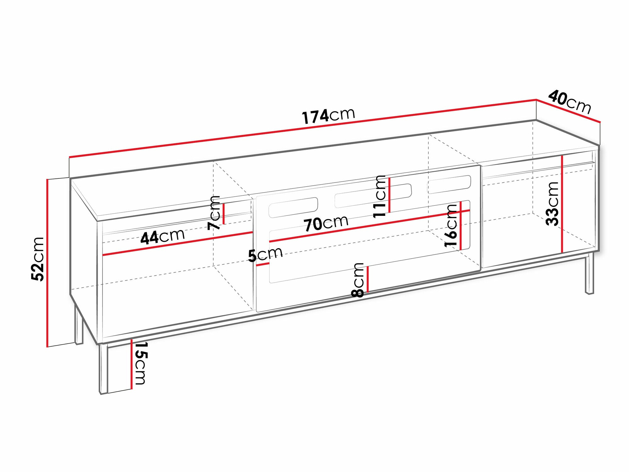 TV stol Comfivo Delruva III (Crna)