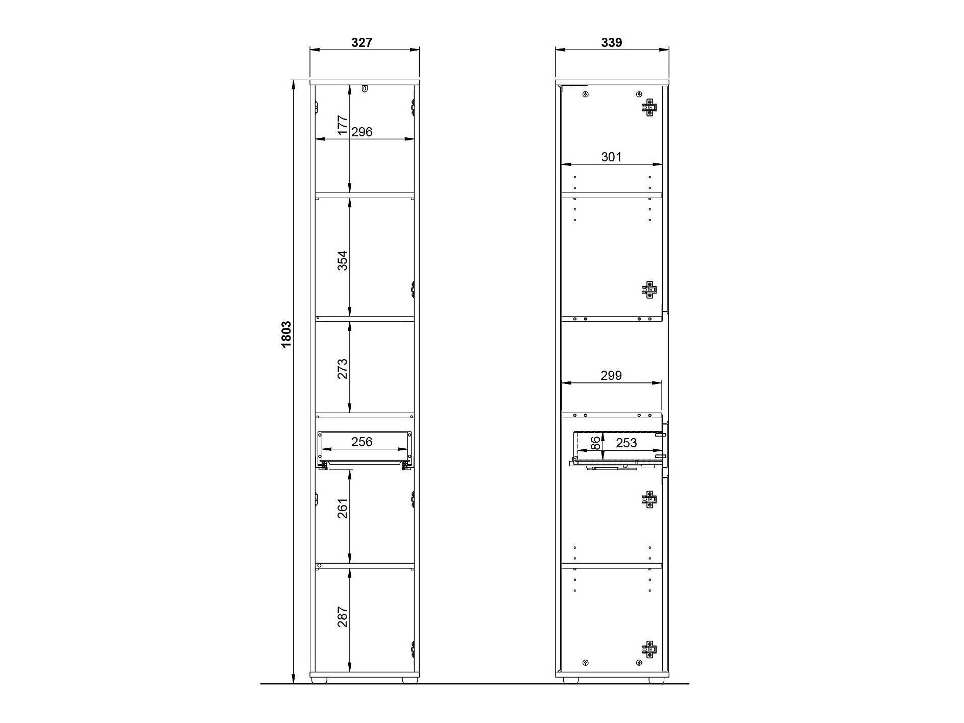 Samostojeći kupaonski ormarić Tensona 103 (Grafit)