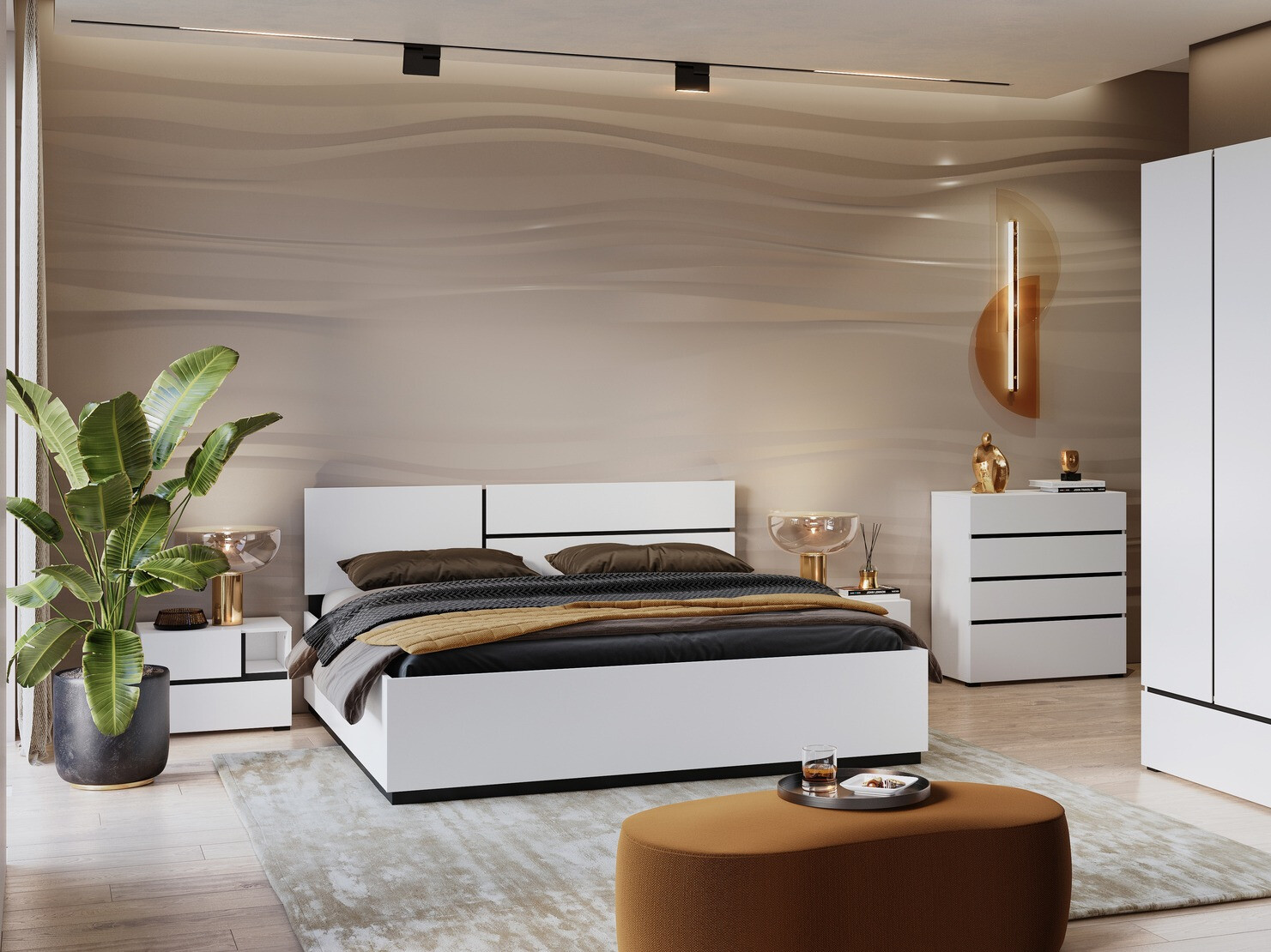 Noćni ormarić Alfere 120 (Bijela)