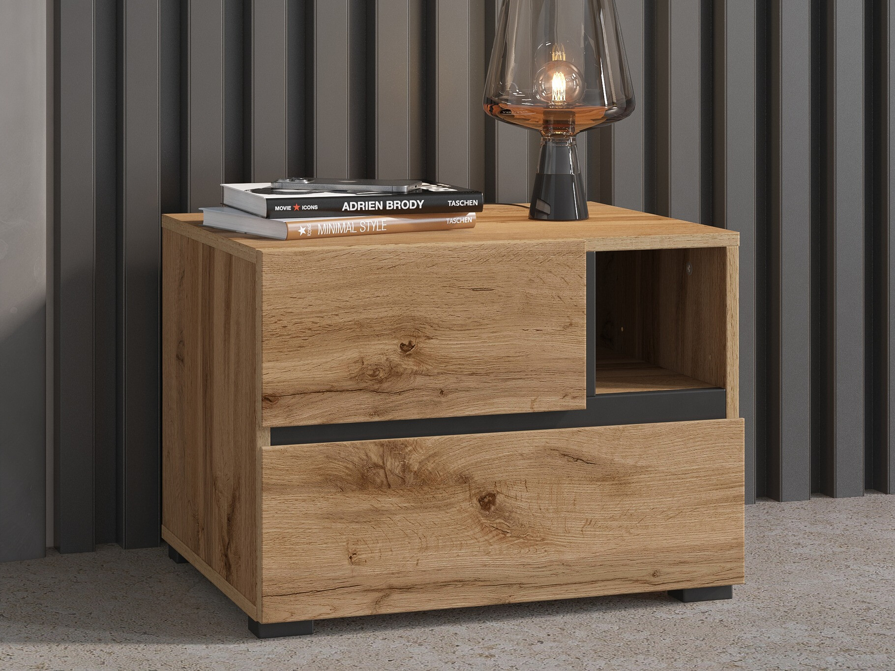 Noćni ormarić Alfere 120 (Hrast Wotan)