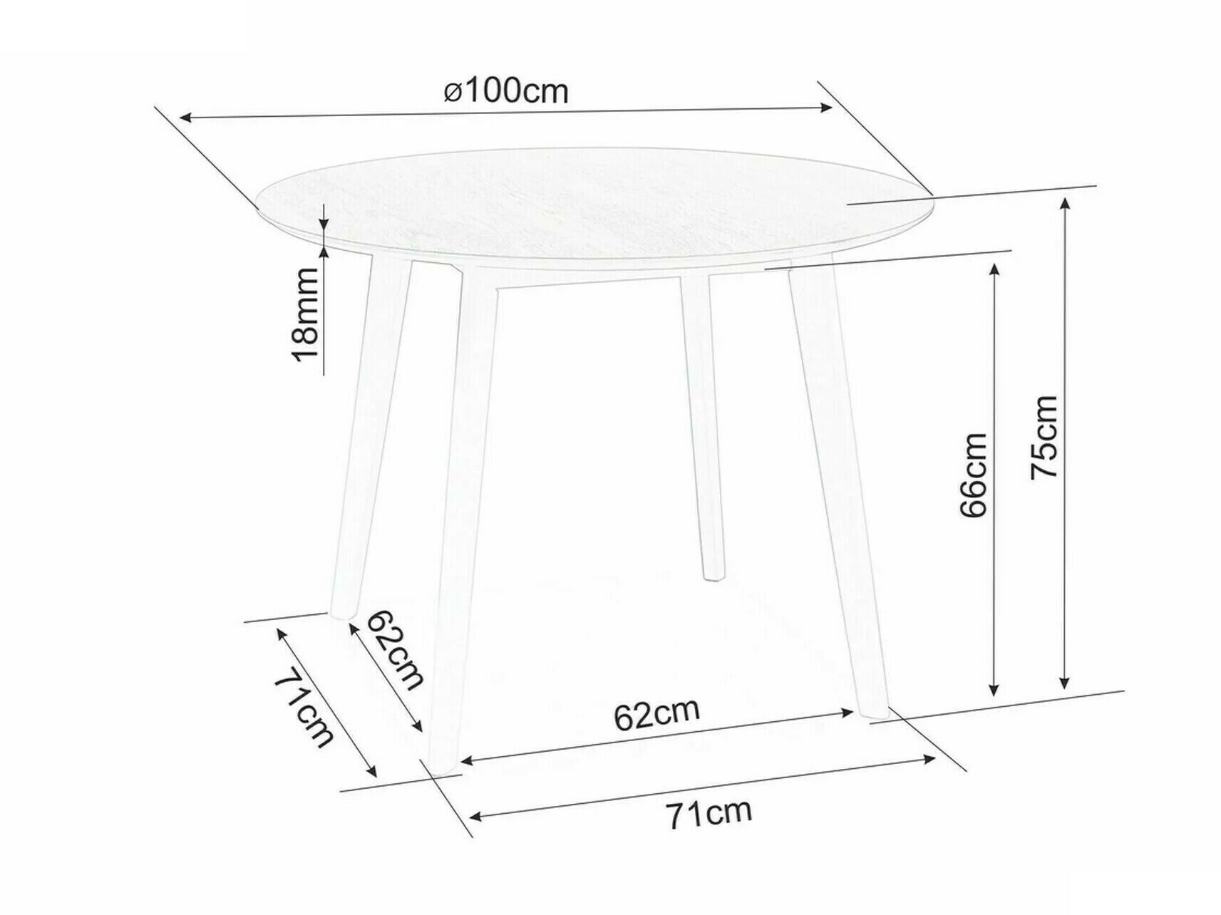 Stol Detroit 522 (Hrast)
