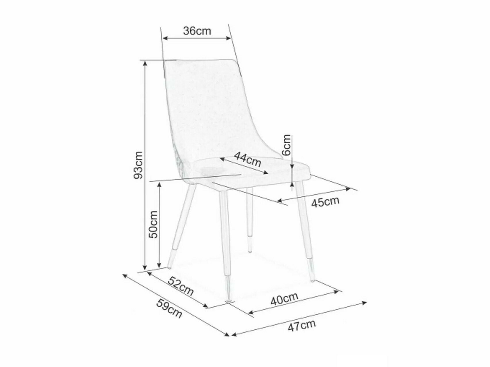Stolica Detroit 517 (Siva)
