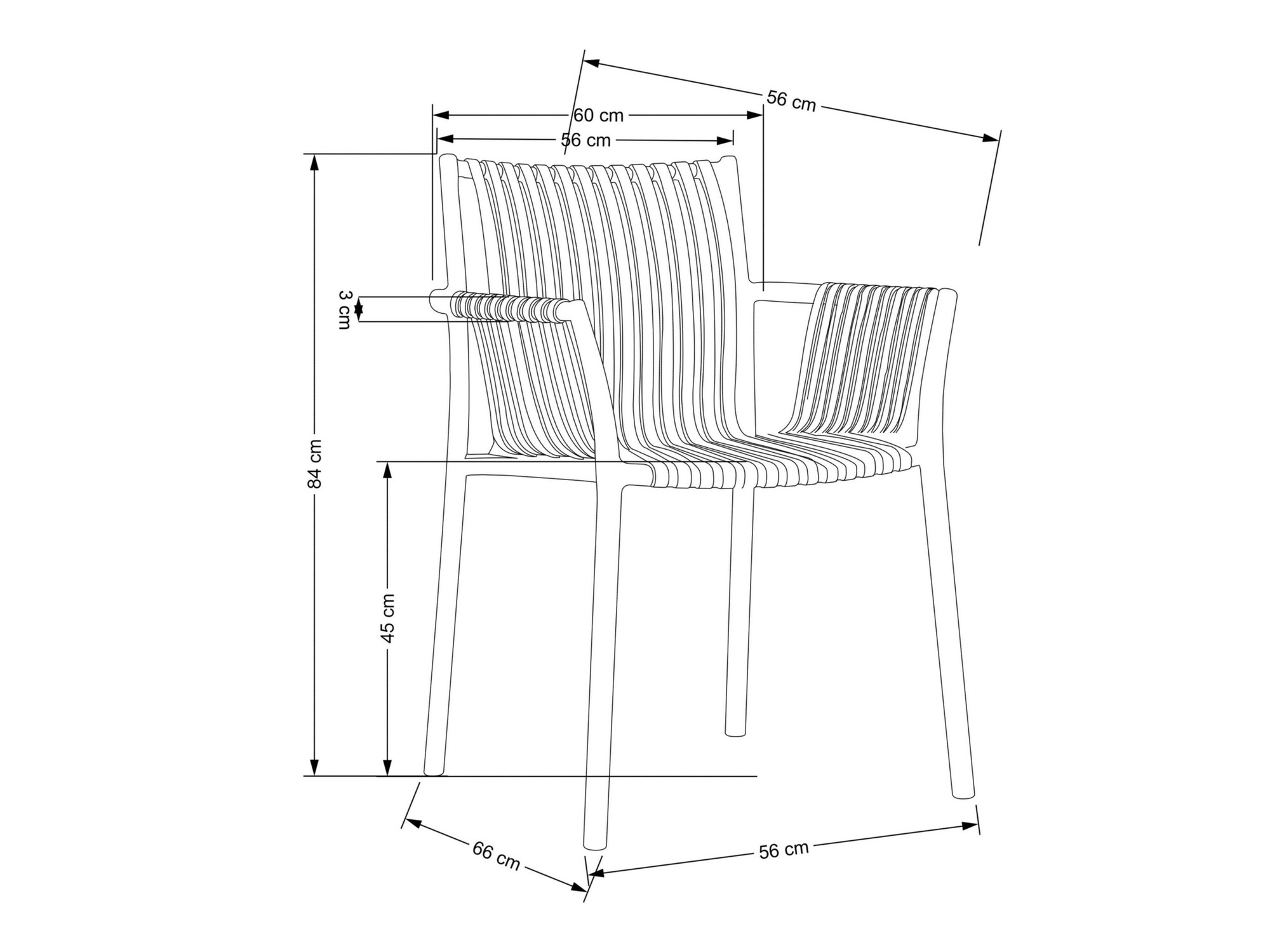 Stolica Houston 1852 (Crna)