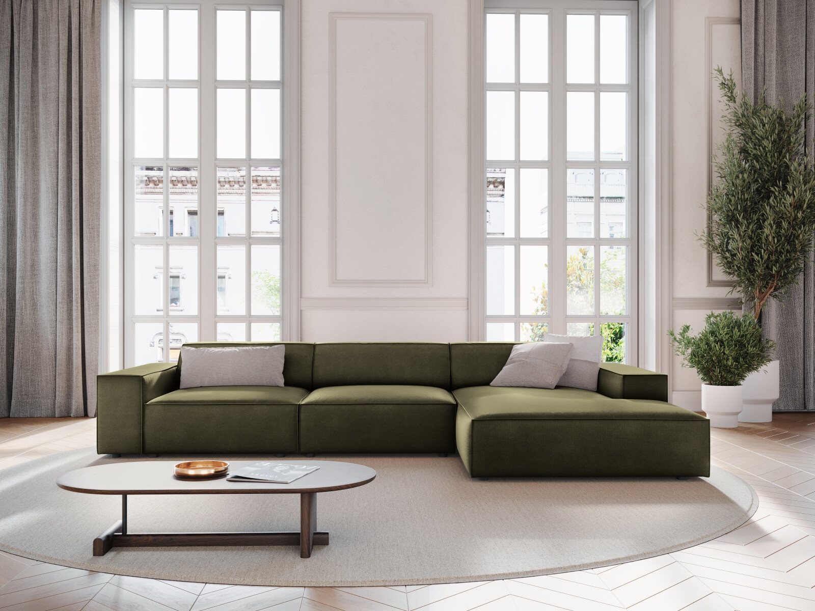 Modularna kutna garnitura Lomcalu 102 (Bluvel 77)