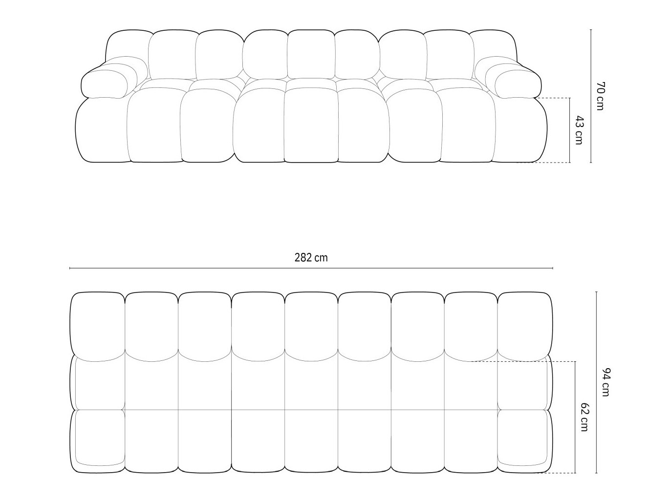 Modularan kauč Caltenu 107 (Sonic 23)