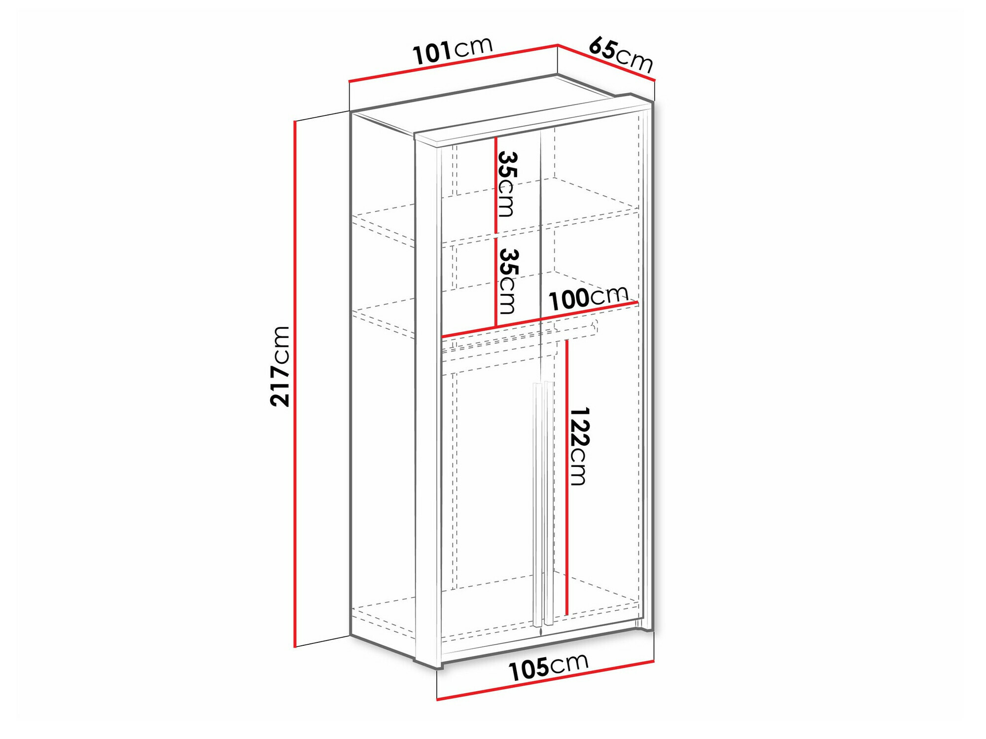 Ormar Calcalo 100 (Bijela)