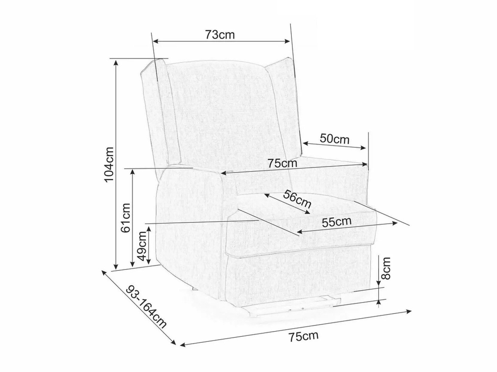 Podesiva fotelja Detroit 543