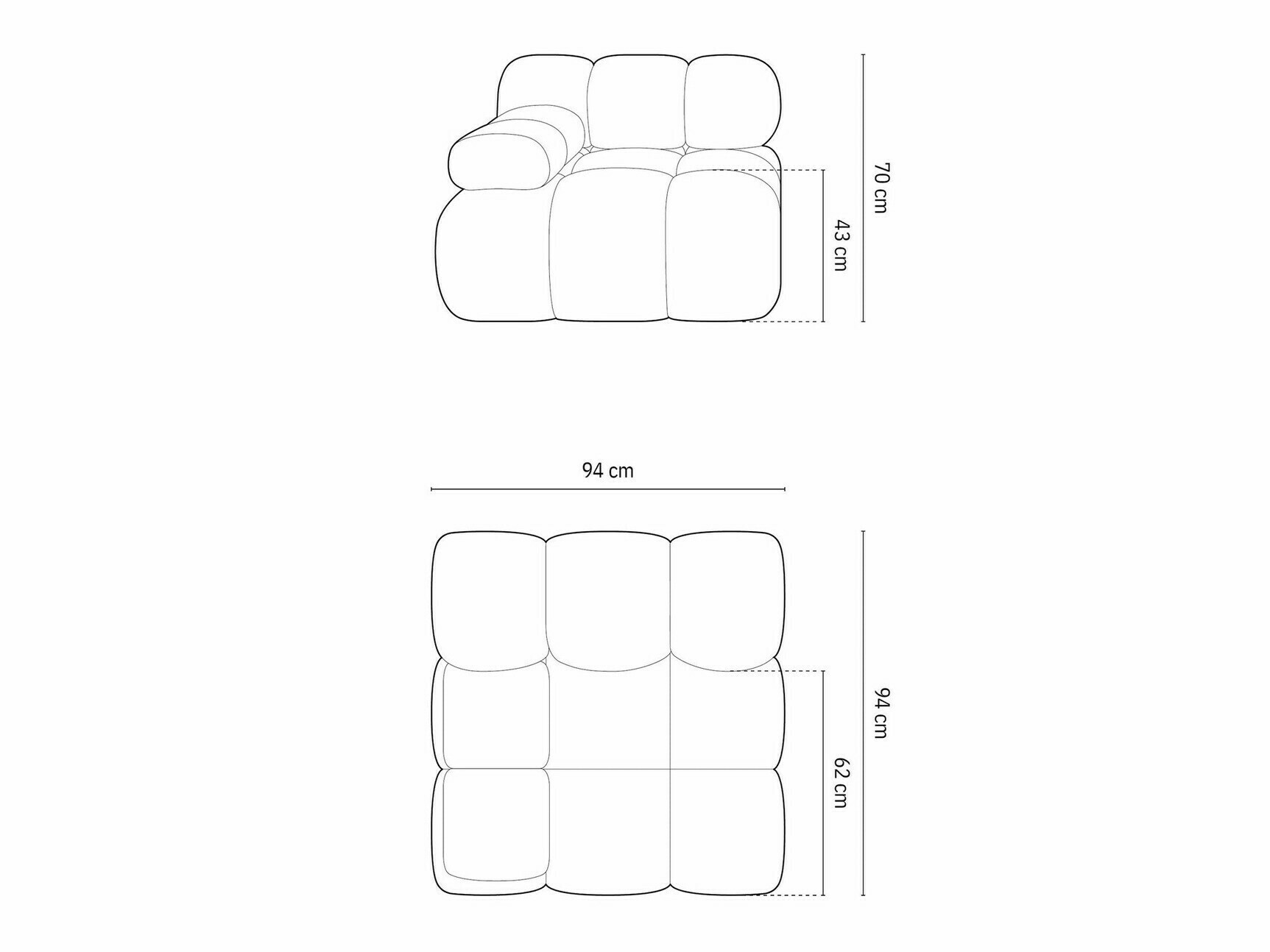 Modularna fotelja Caltenu 104 (Riviera 41)