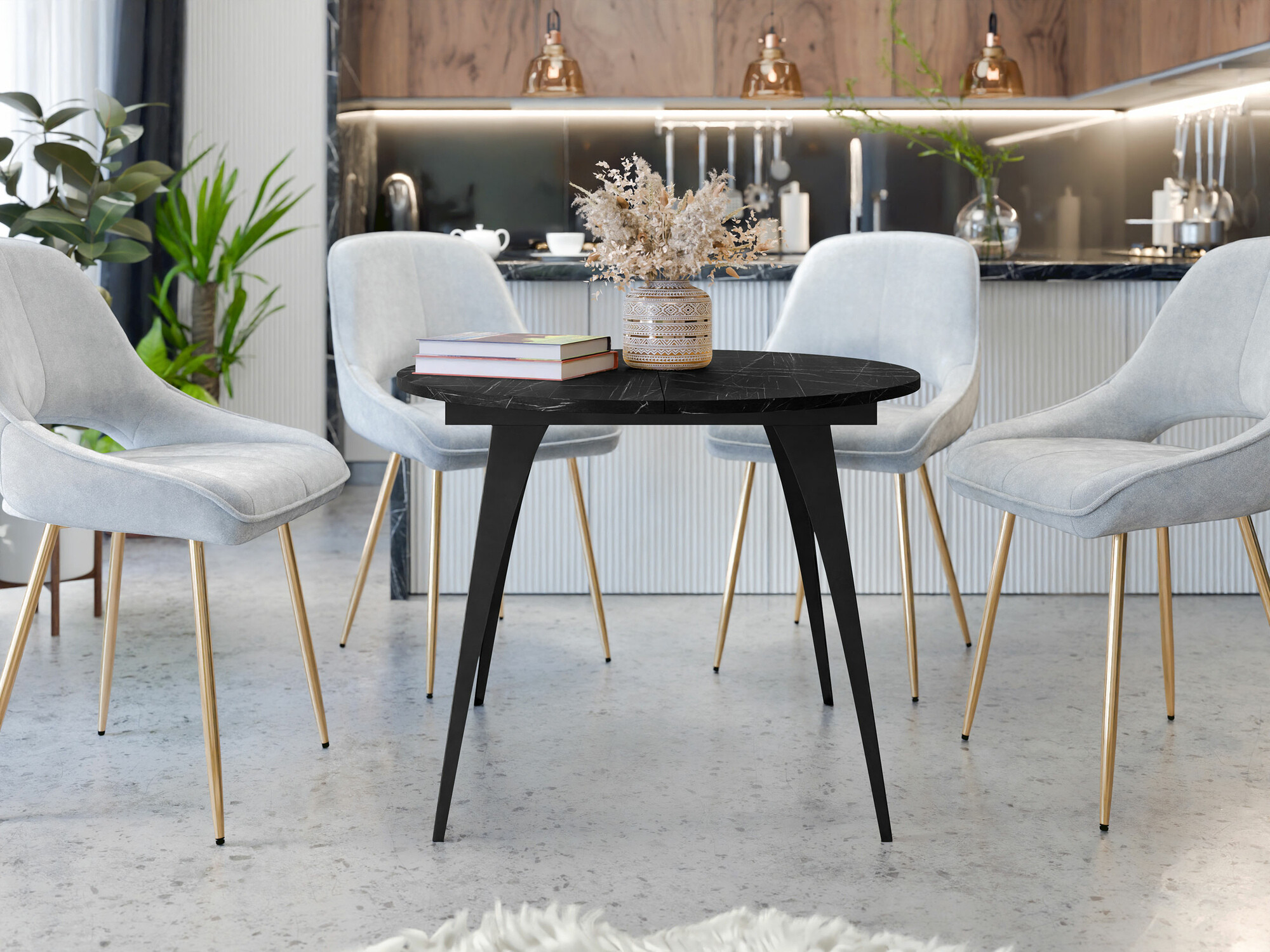 Stol Oswego 132 (Crni mramor)