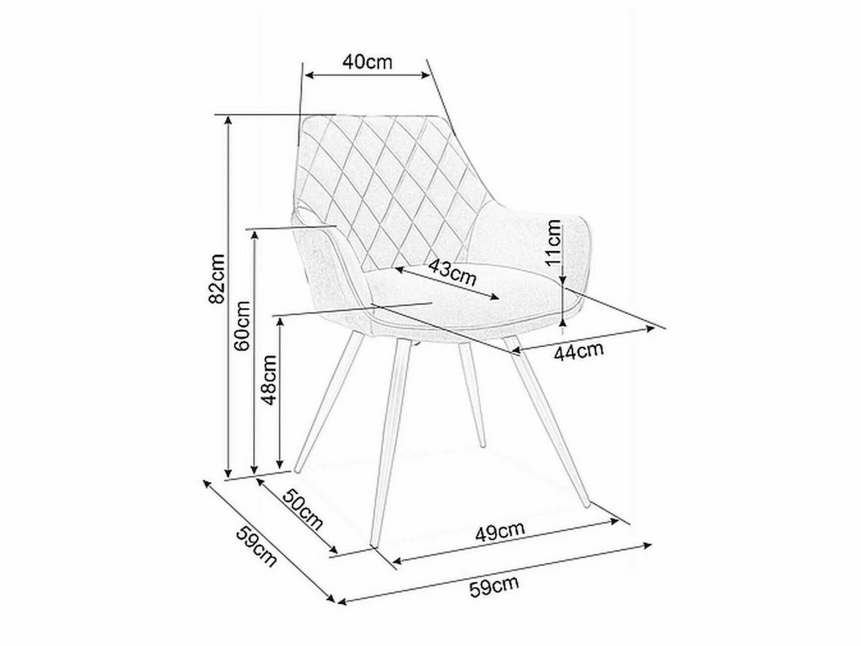 Stolica Detroit 566 (Zelena)