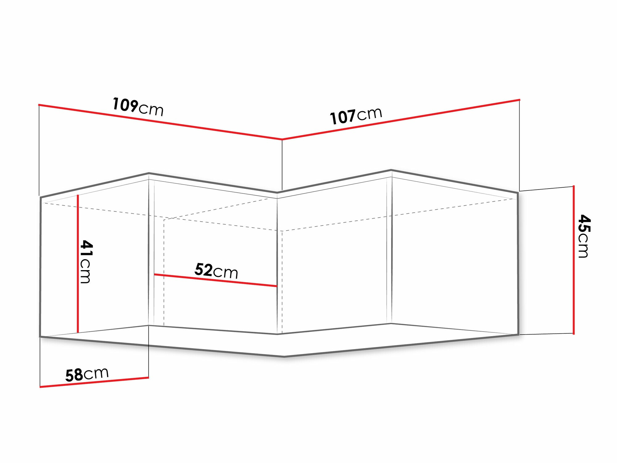 Kutni ormarić Ophdome 112