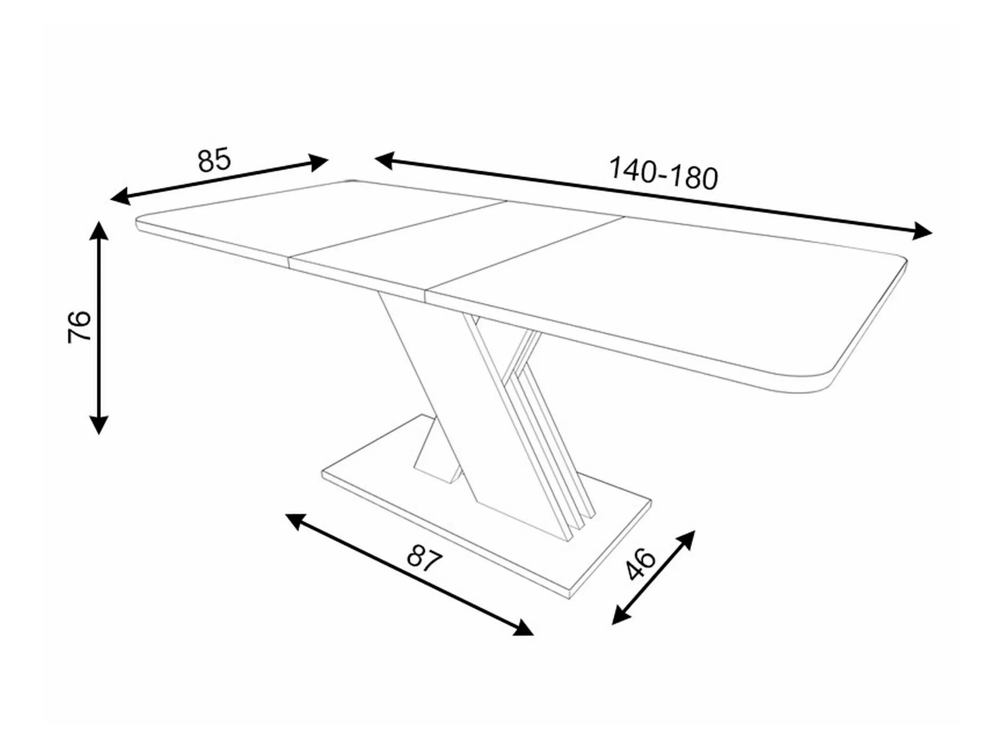 Stol Detroit 568 (Hrast Wotan + Bijela)