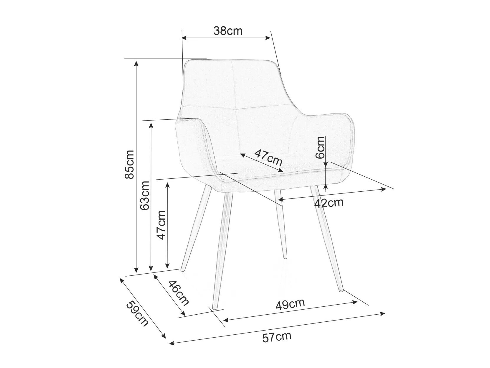 Stolica Detroit 578 (Bež)