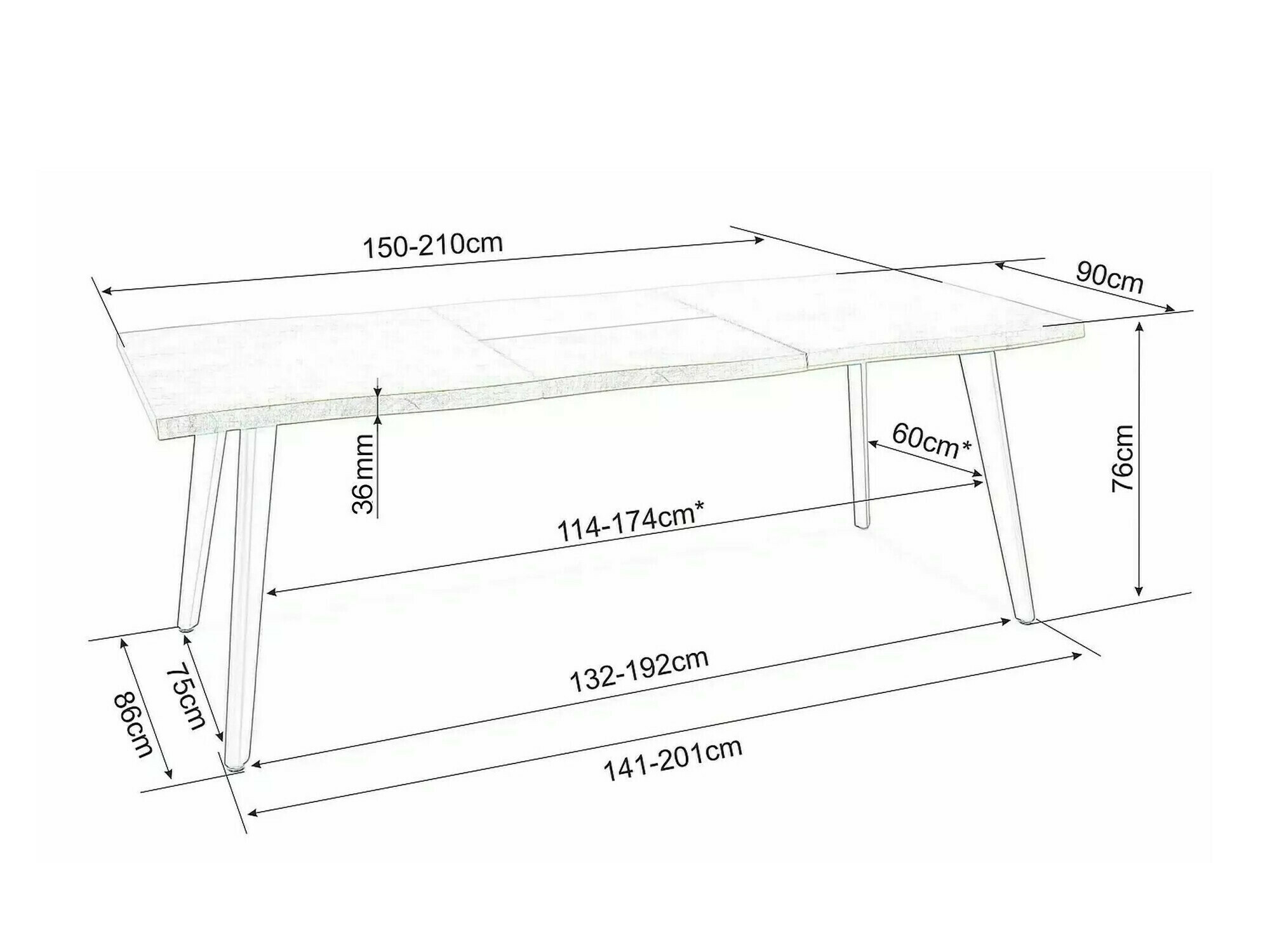Stol Detroit 584 (Hrast)