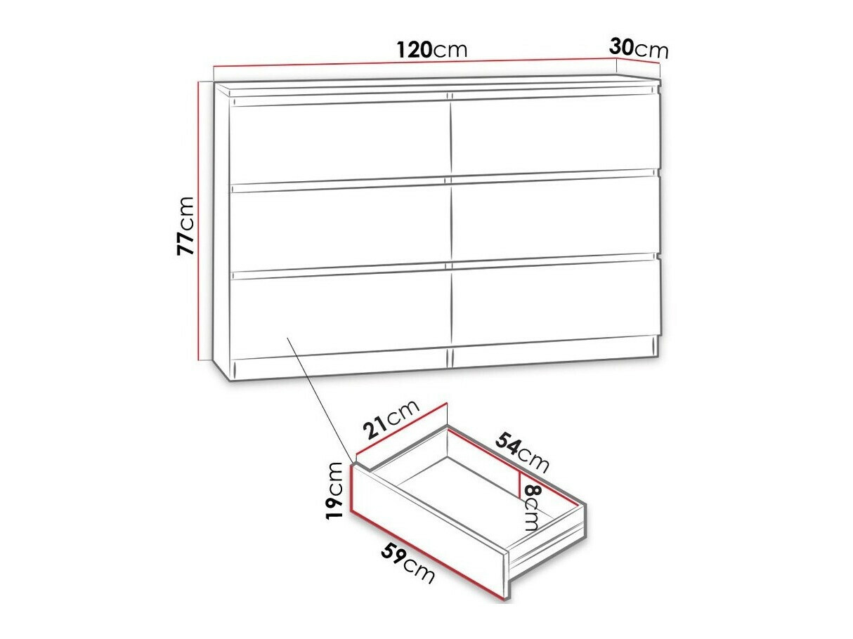 Komoda Comfivo Structor V (Bijela)