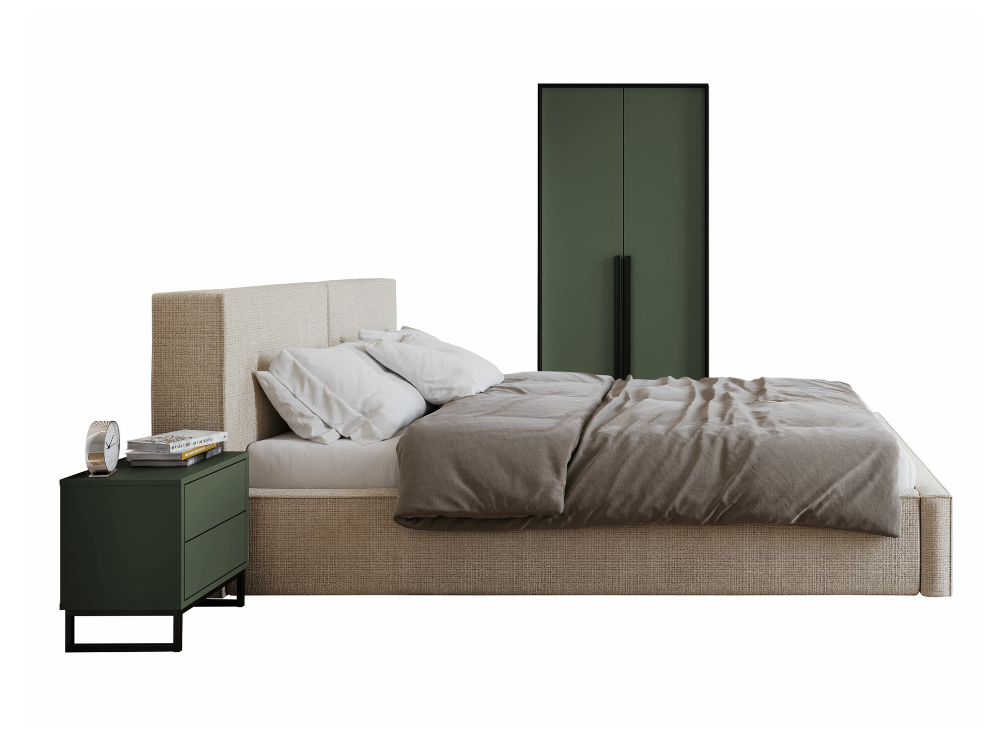 Set za spavaću sobu Calcalo 111 (Zelena)