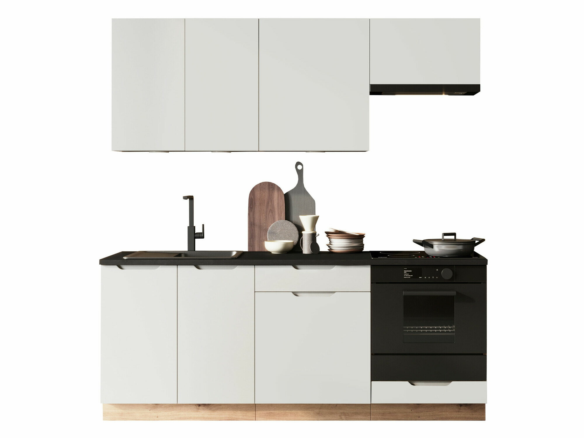 Kuhinjski set Trenton 180 (Svijetlo siva + Artisan hrast)