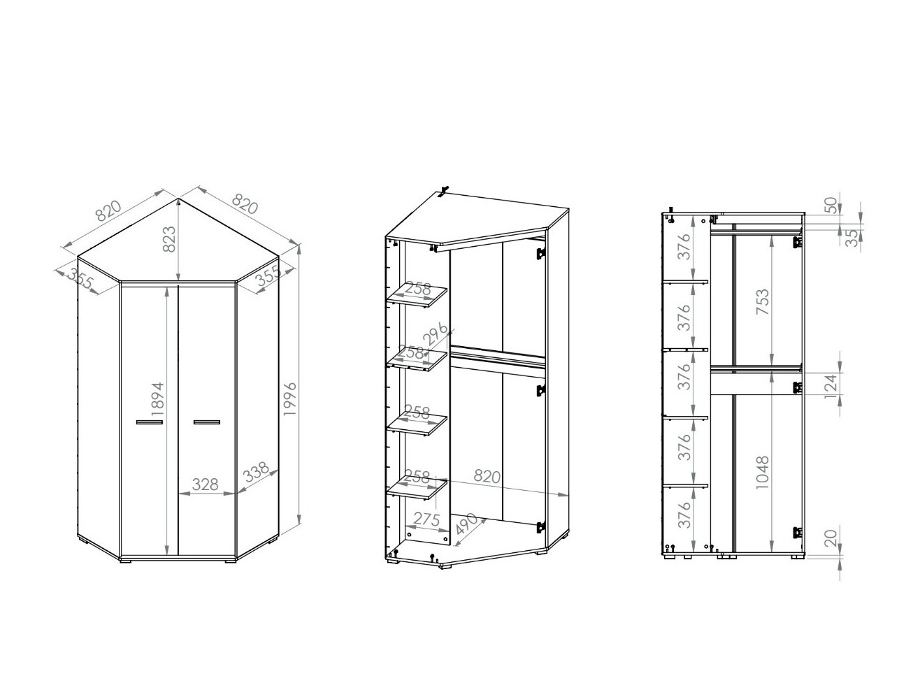 Kutni ormar Calvere 102