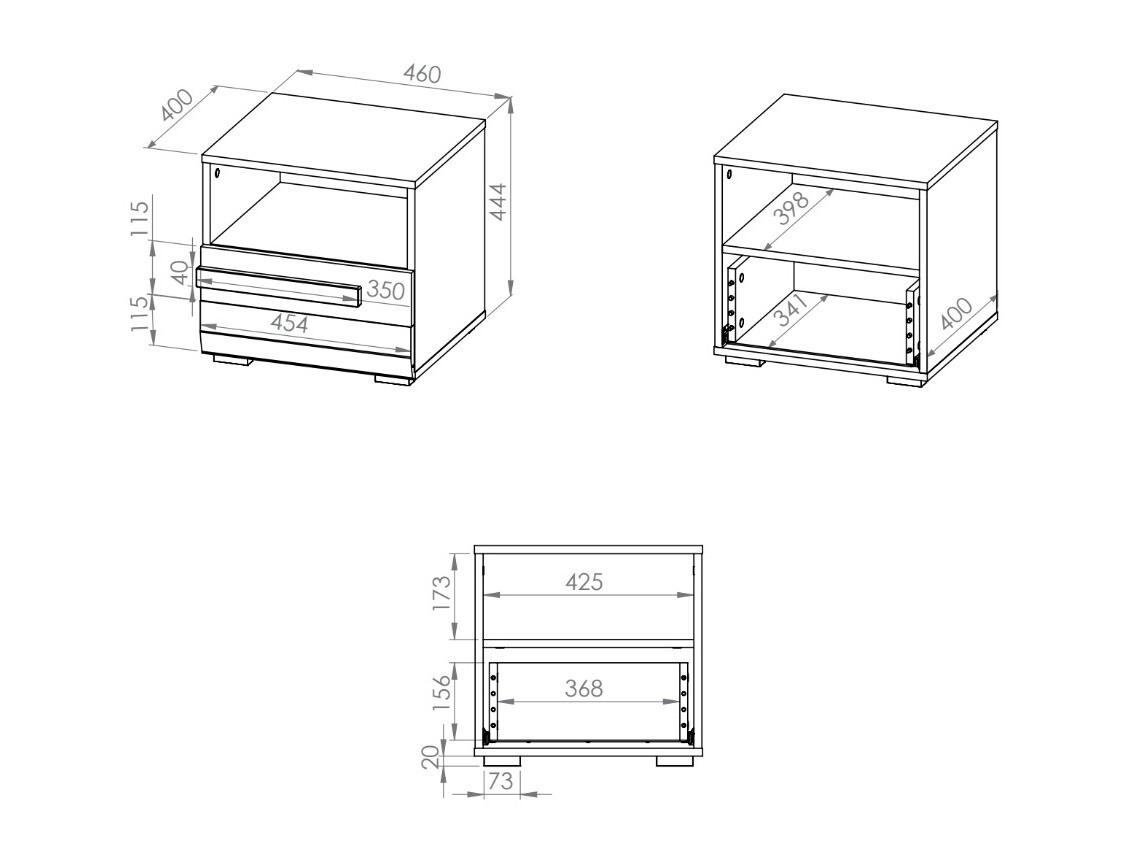 Noćni ormarić Alcala 115
