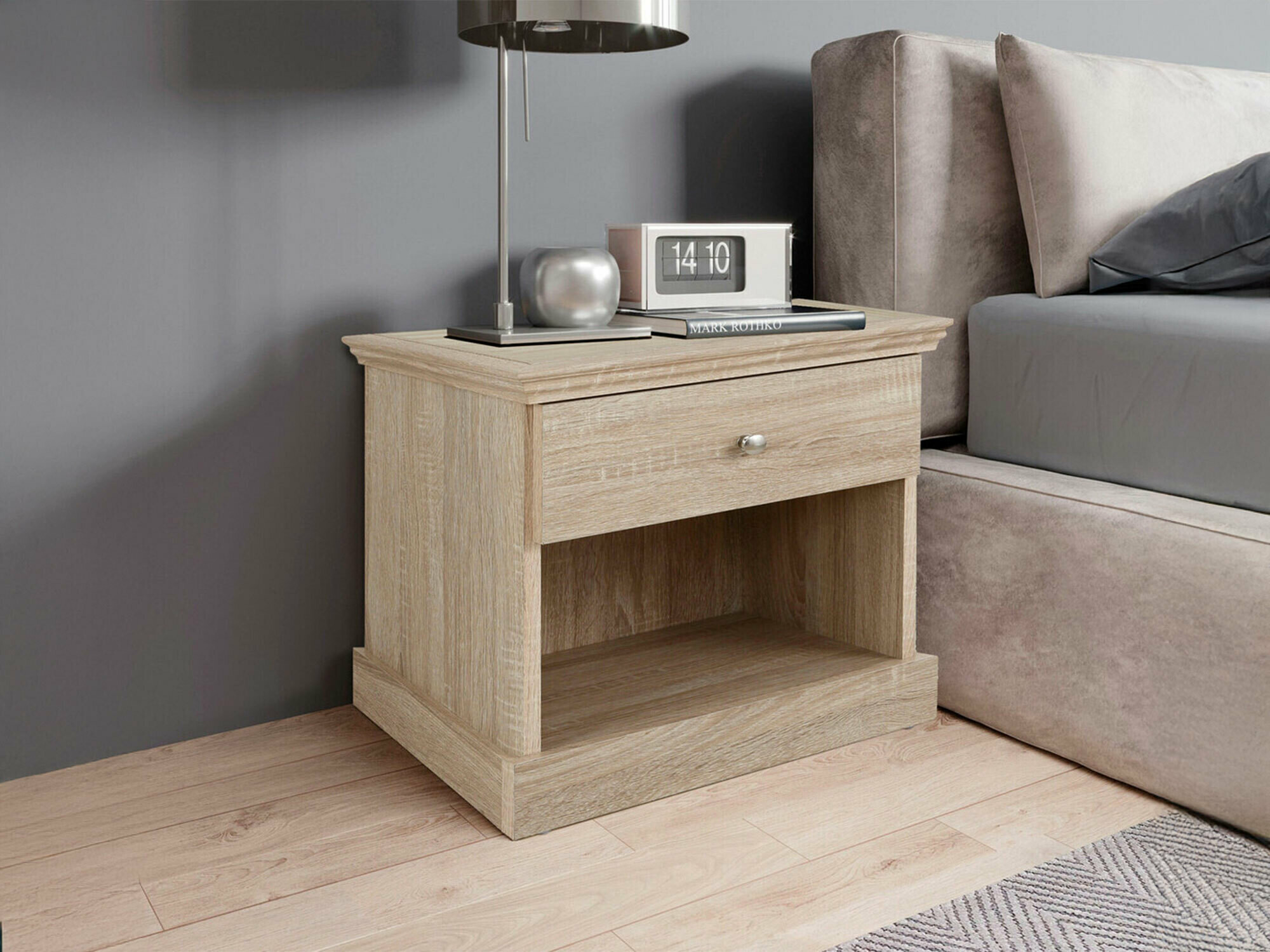 Noćni ormarić Lirveri 111 (Svijetli hrast)