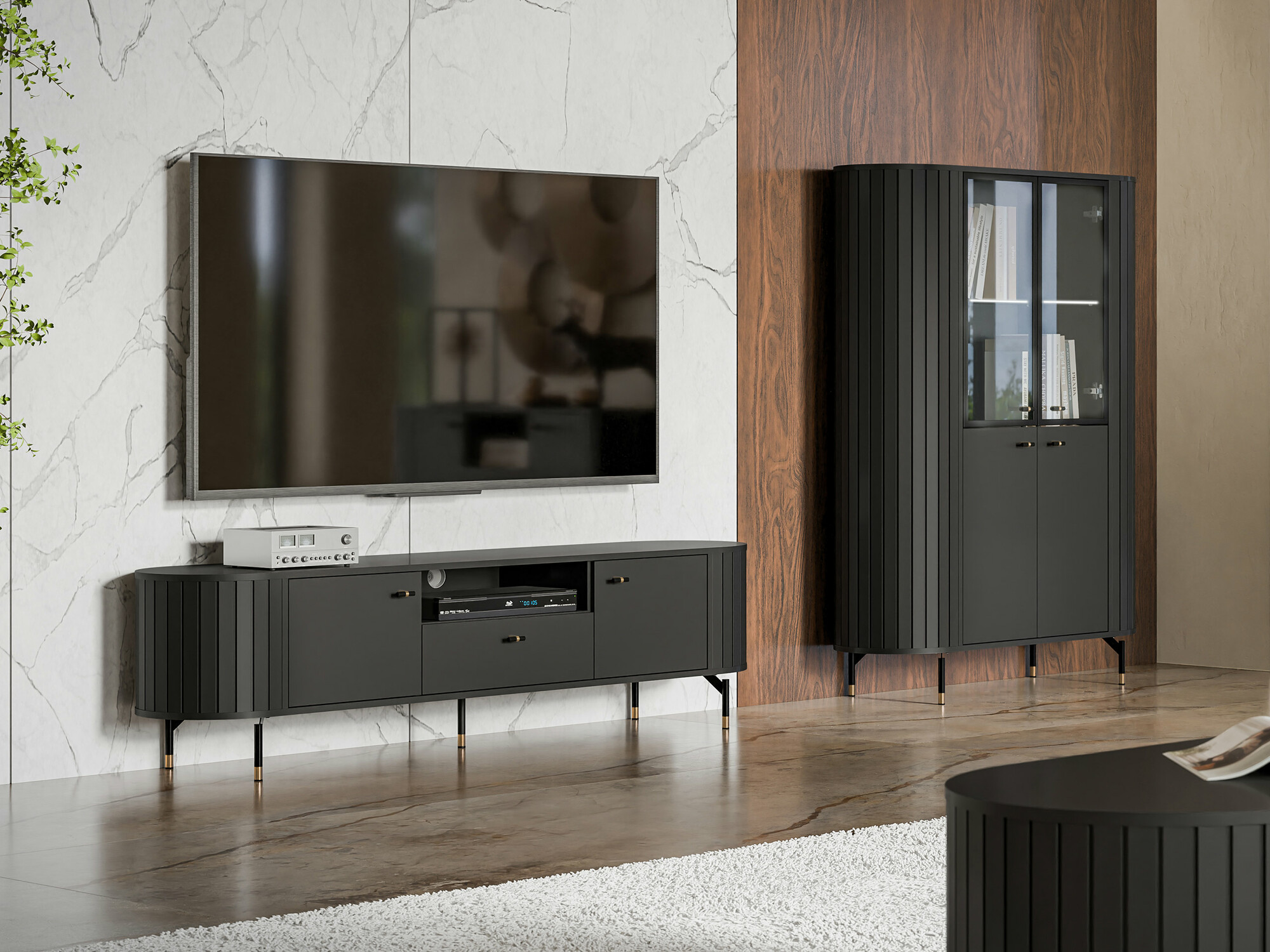 Set za dnevni boravak Novmono 108 (Crna)