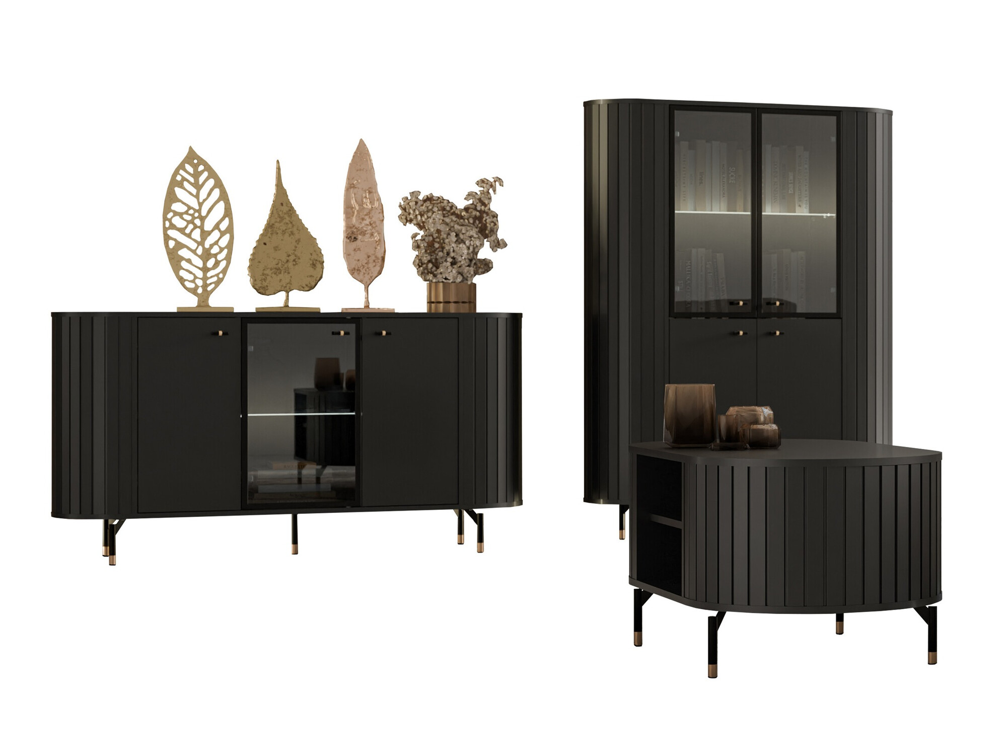 Set za dnevni boravak Novmono 111 (Crna)