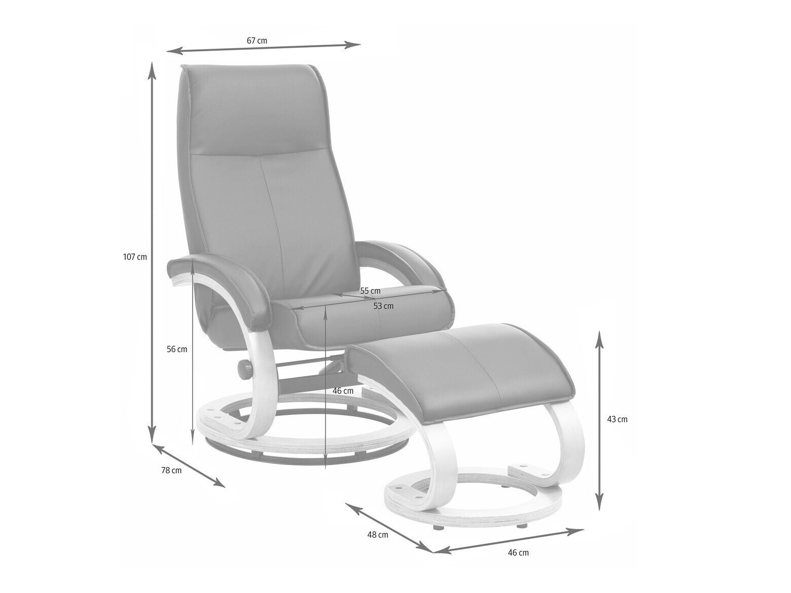 Fotelja Denton 196 (Smeđa + Krem)
