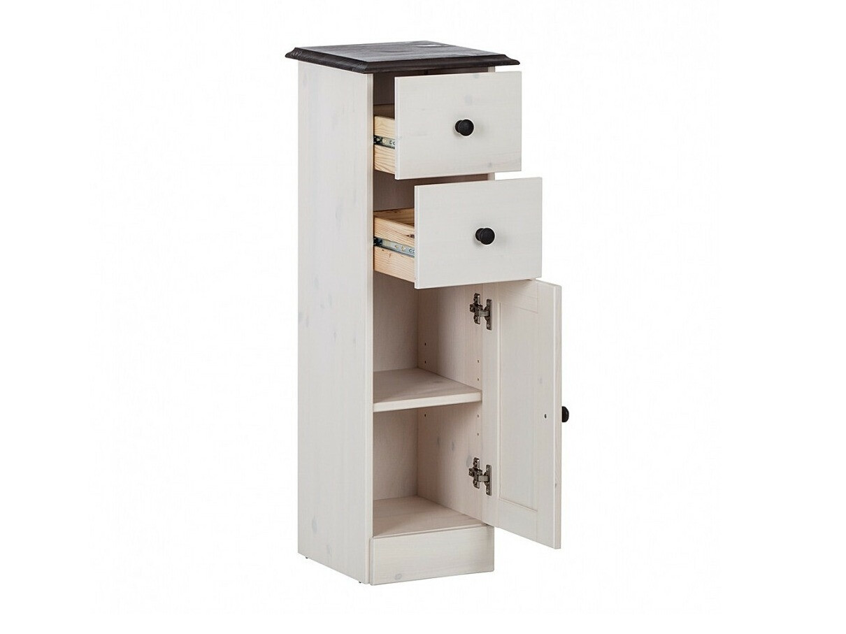 Samostojeći kupaonski ormarić Deletri 110 (Bijela + Havana Hrast)