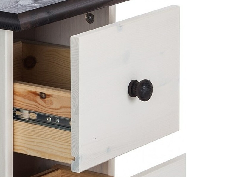 Samostojeći kupaonski ormarić Deletri 110 (Bijela + Havana Hrast)