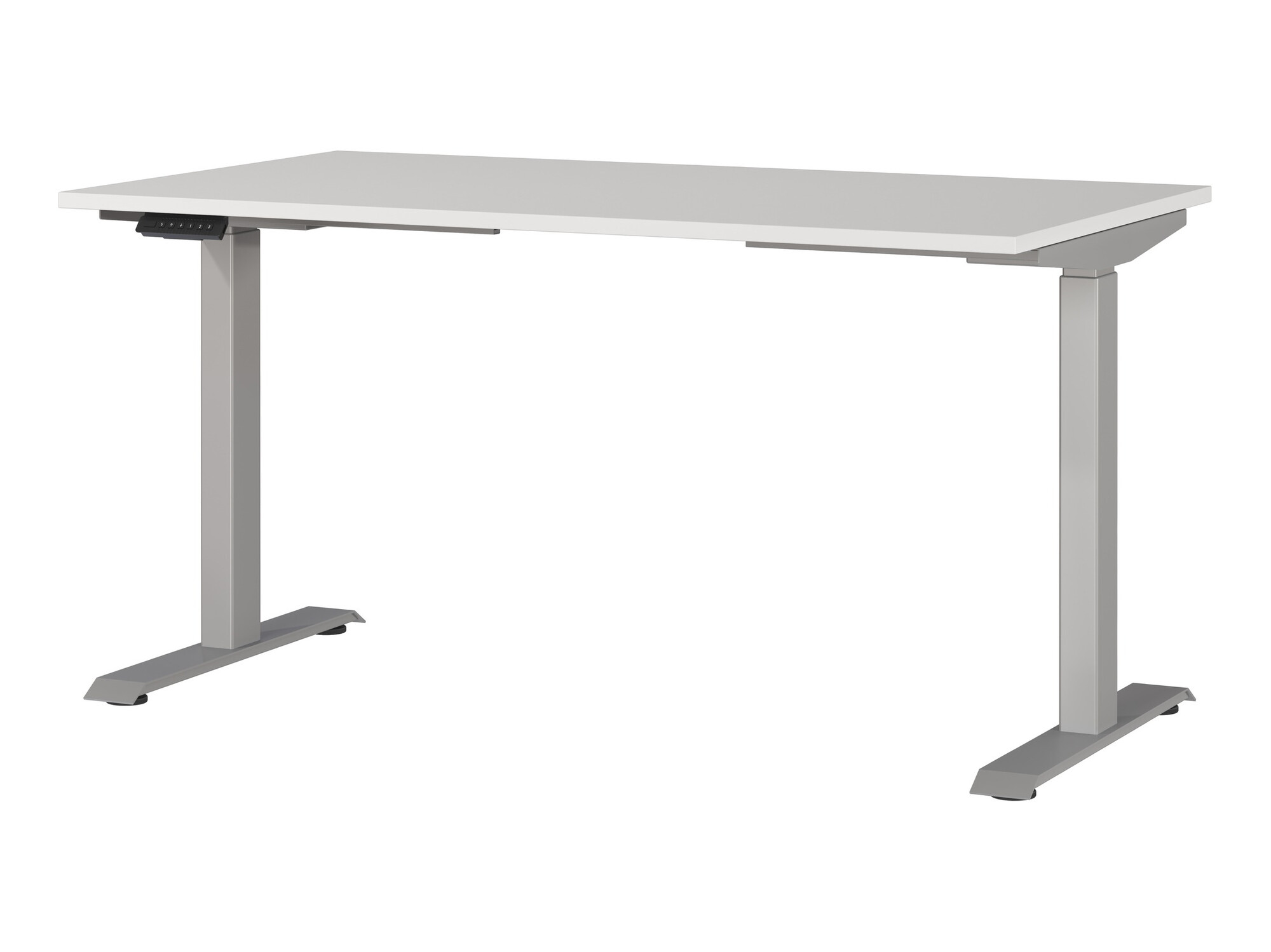 Radni stol podesiv po visini Eliromo 117 (Svijetlo siva + Srebro)