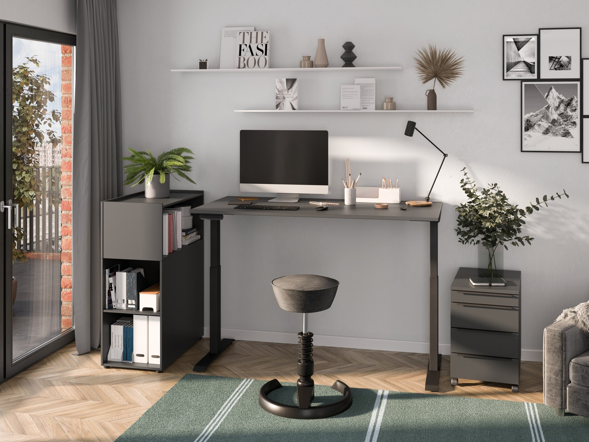 Radni stol podesiv po visini Feltoru 112 (Grafit)