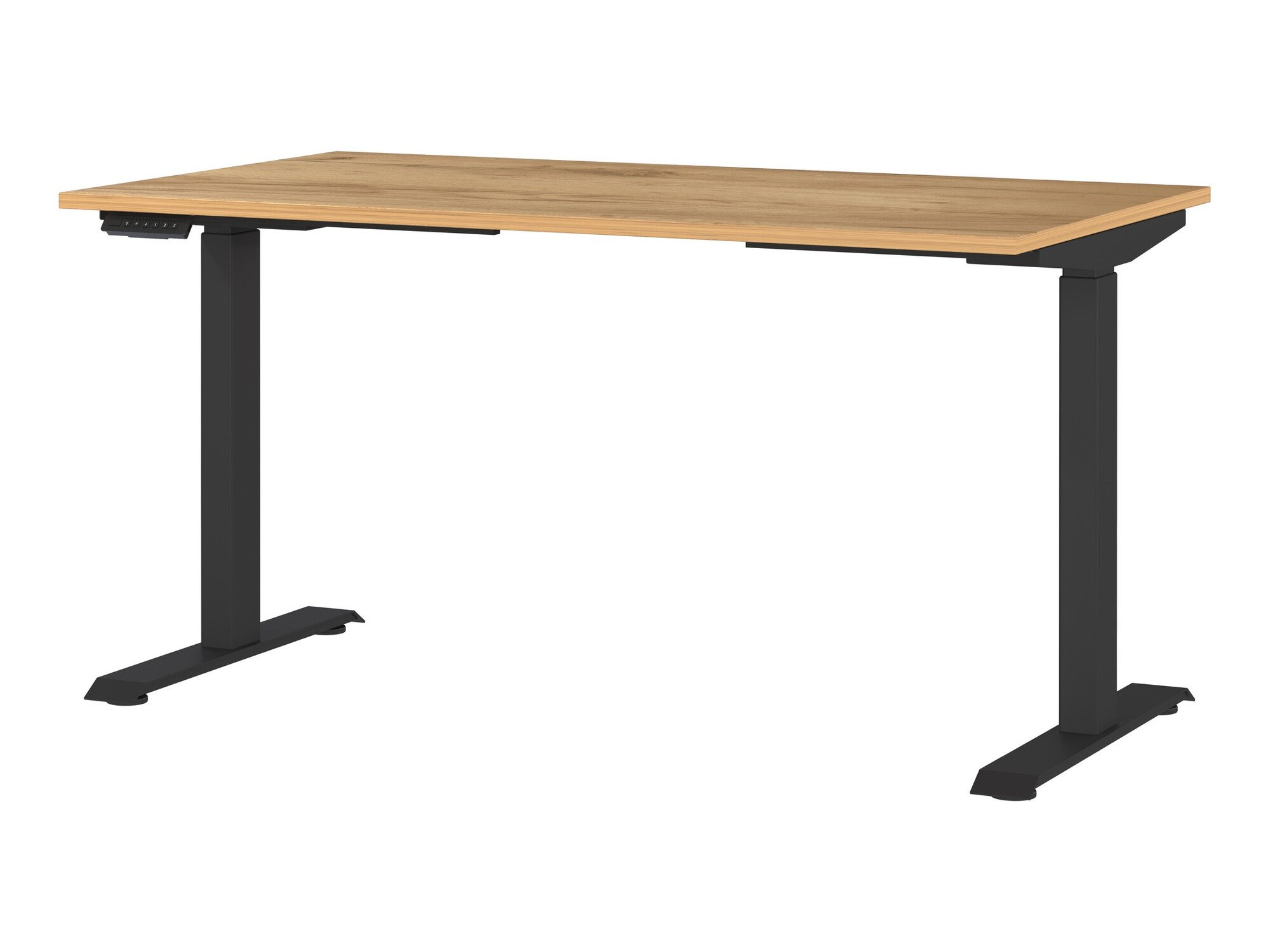 Radni stol podesiv po visini Sacramento 415 (Navarra hrast + Crna)