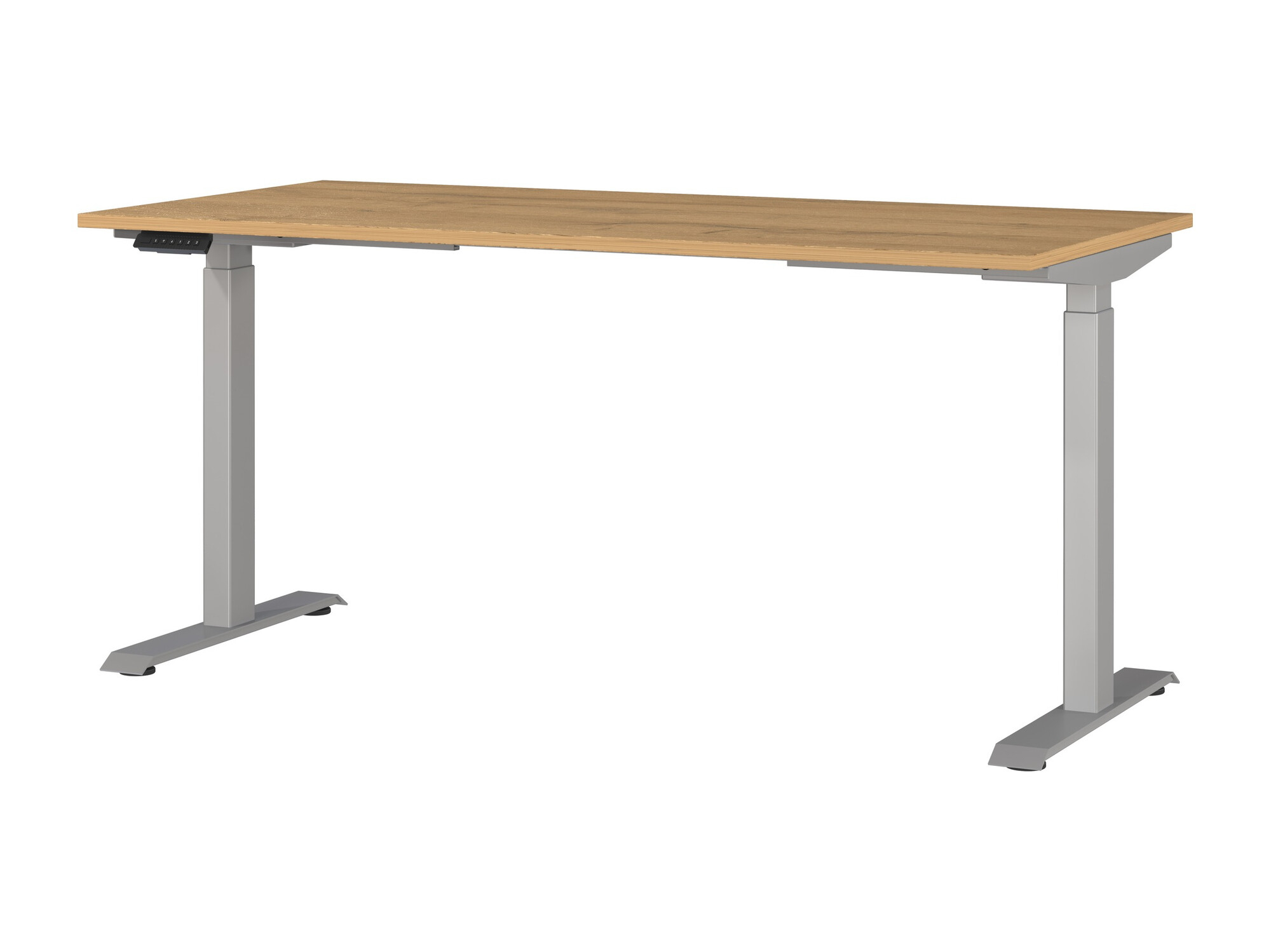 Radni stol podesiv po visini Sacramento 416 (Hrast Grandson + Srebrna)