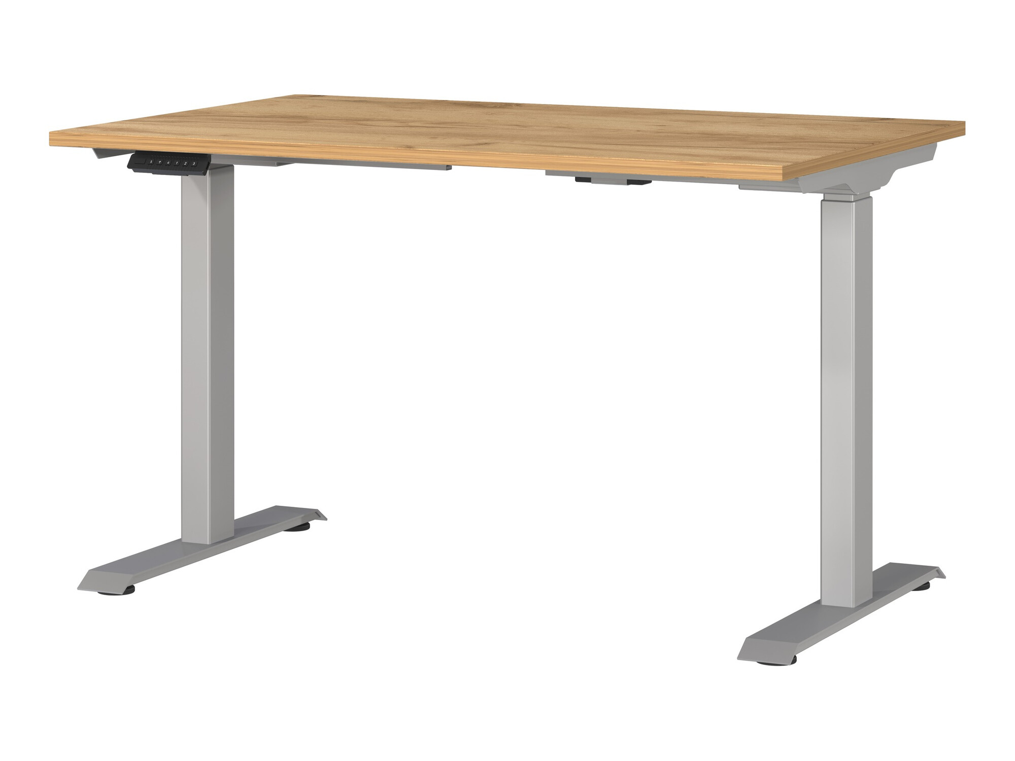 Radni stol podesiv po visini Sacramento 417 (Navarra hrast + Srebrna)