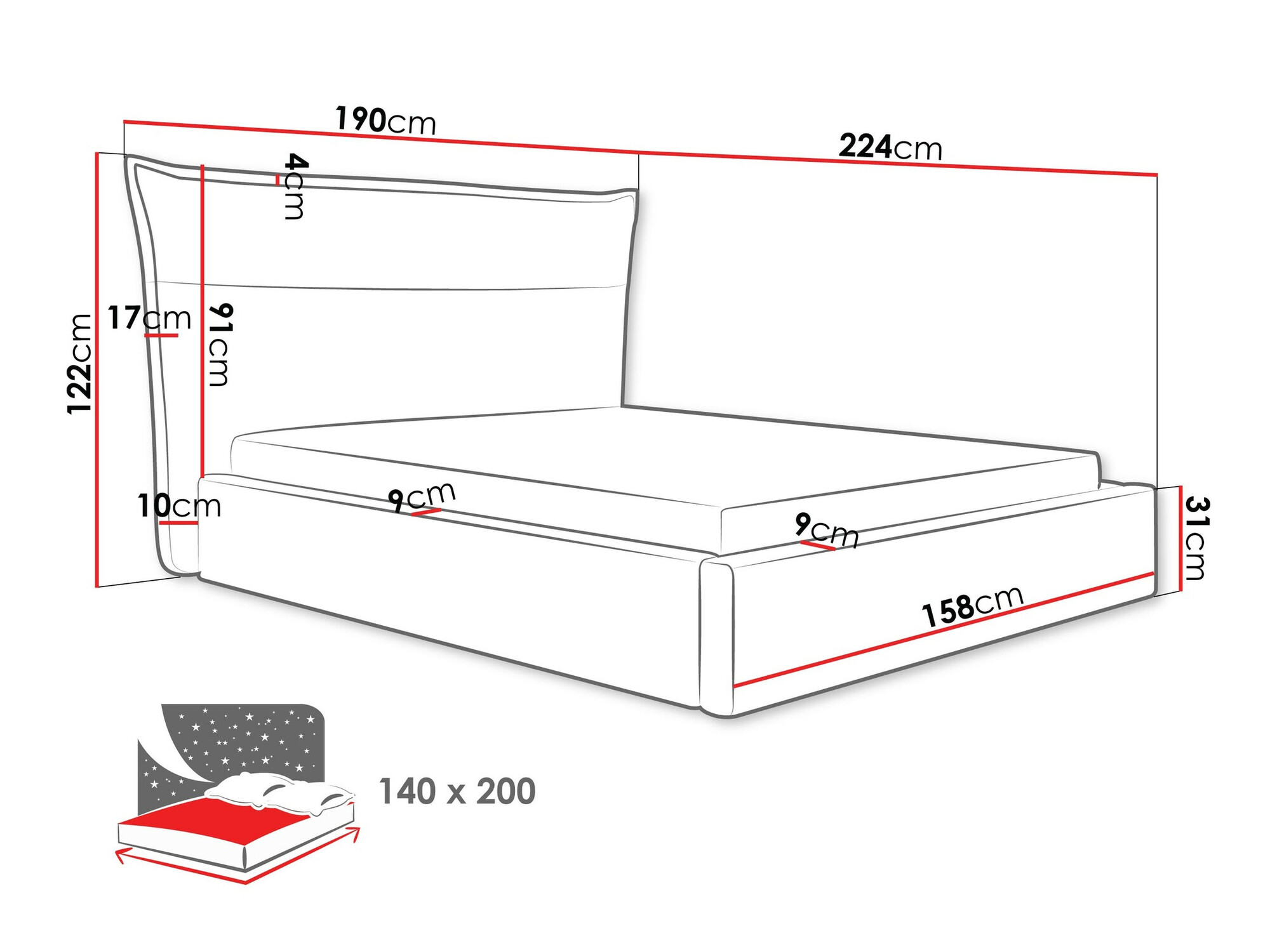 Krevet Comfivo Formica (Paros 1)