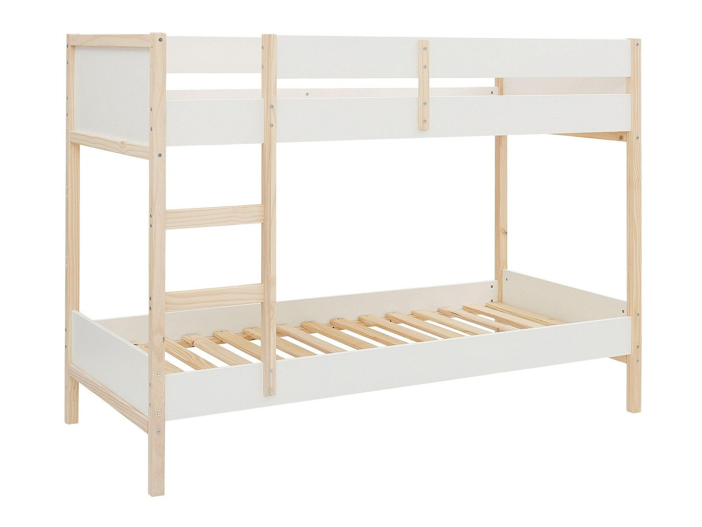 Krevet na kat Fenmele 100 (Bijela + Svijetlo drvo)