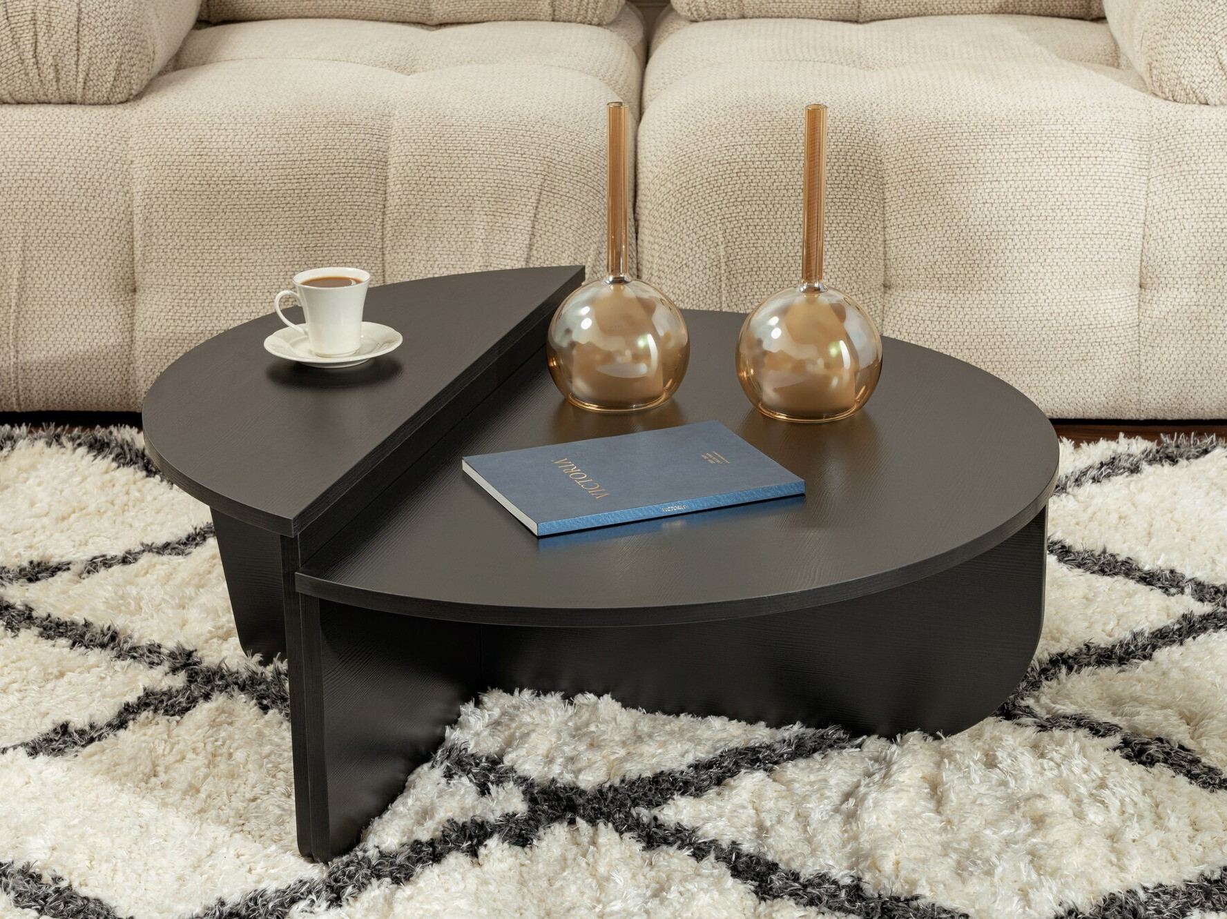 Set stolića za kavu Novato 100 (Crna)