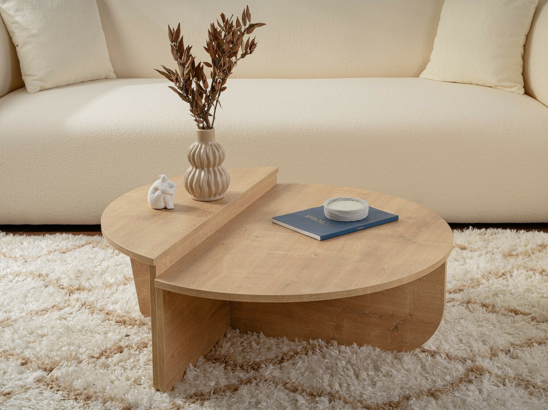 Set stolića za kavu Novato 100 (Hrast u boji meda)