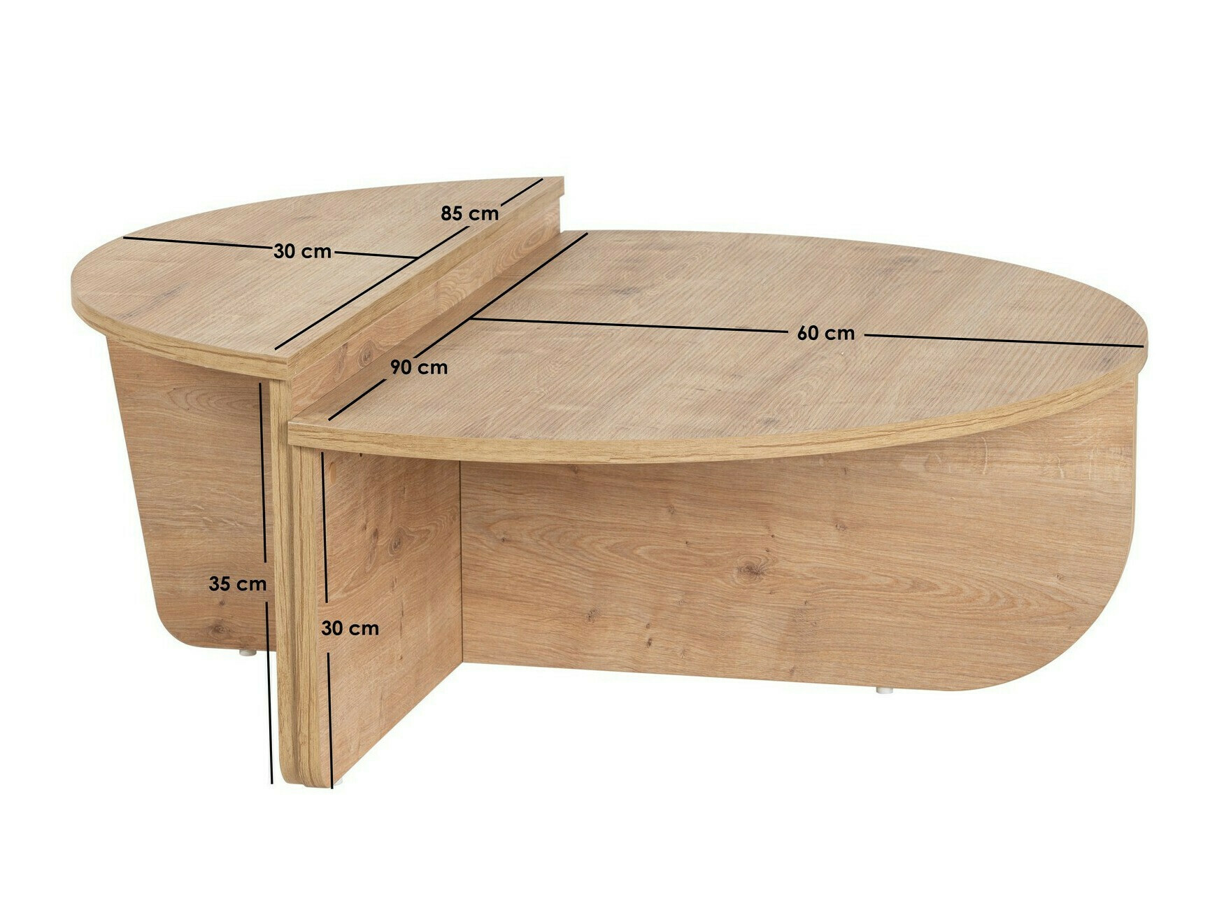 Set stolića za kavu Novato 100 (Orah)