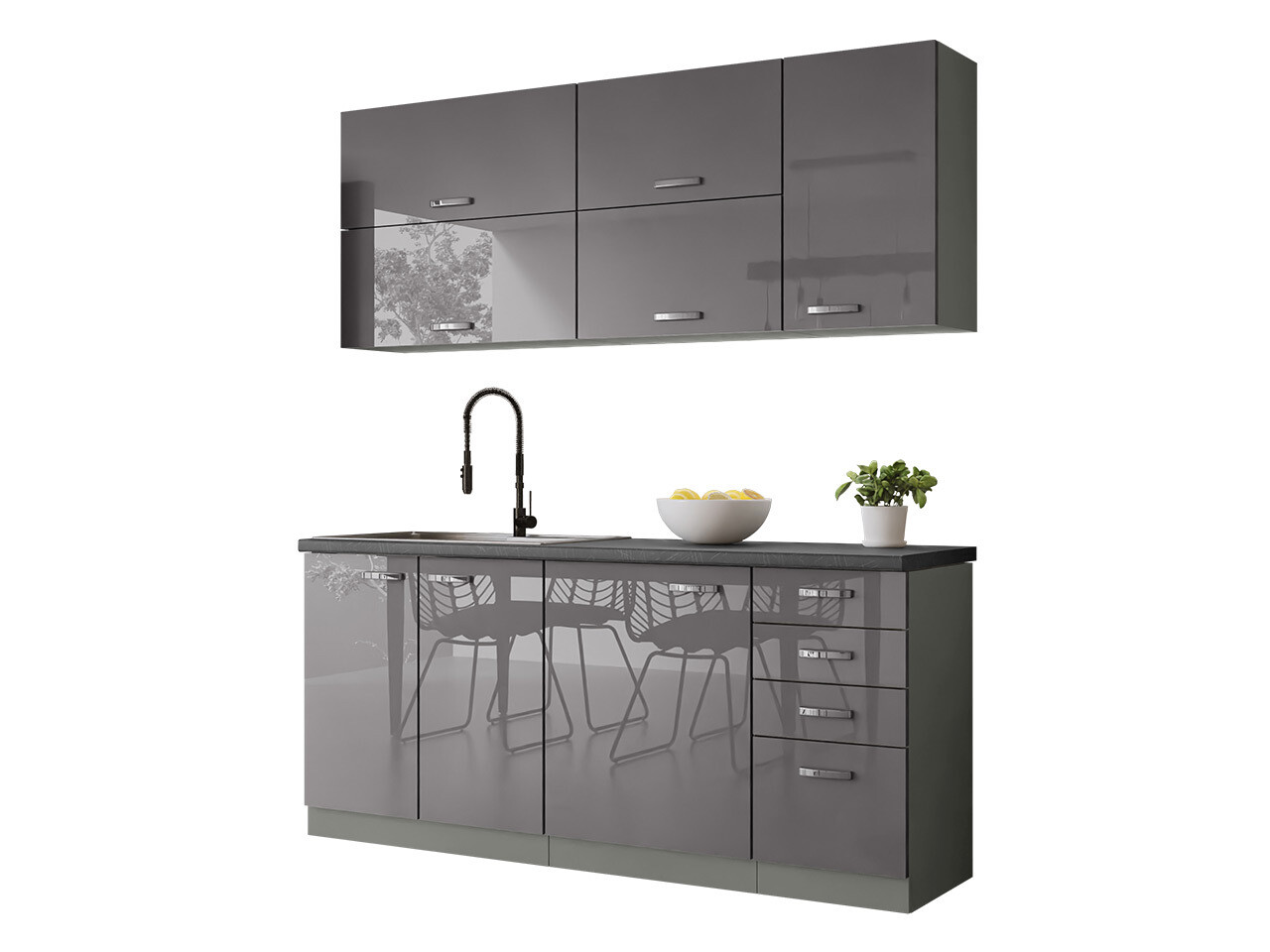 Modularan kuhinjski set Multi Grey 124