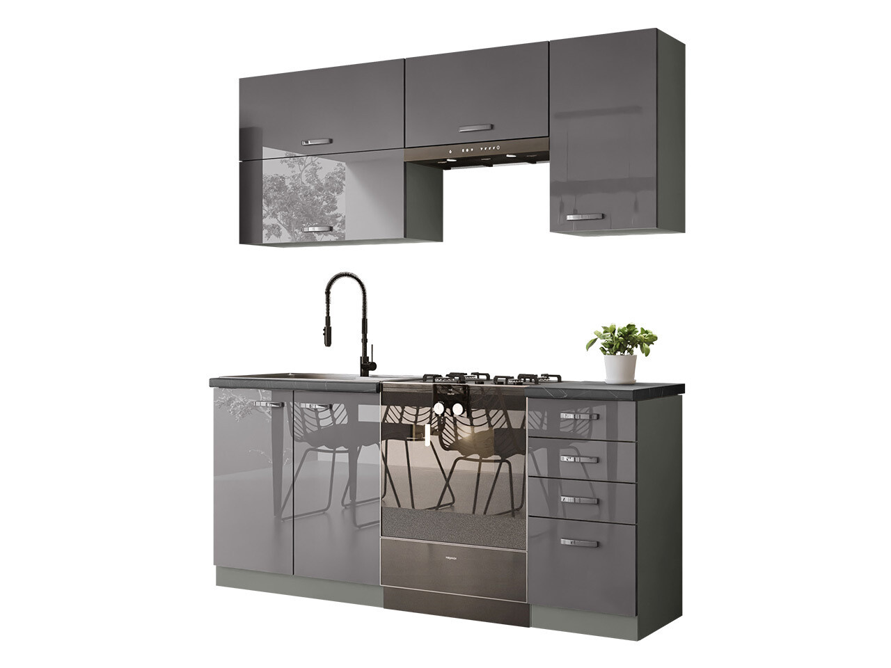 Modularan kuhinjski set Multi Grey 125