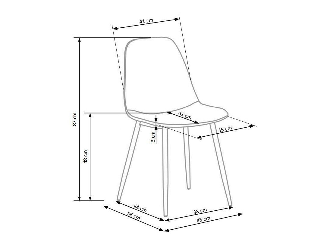 Stolica Houston 1861 (Siva)