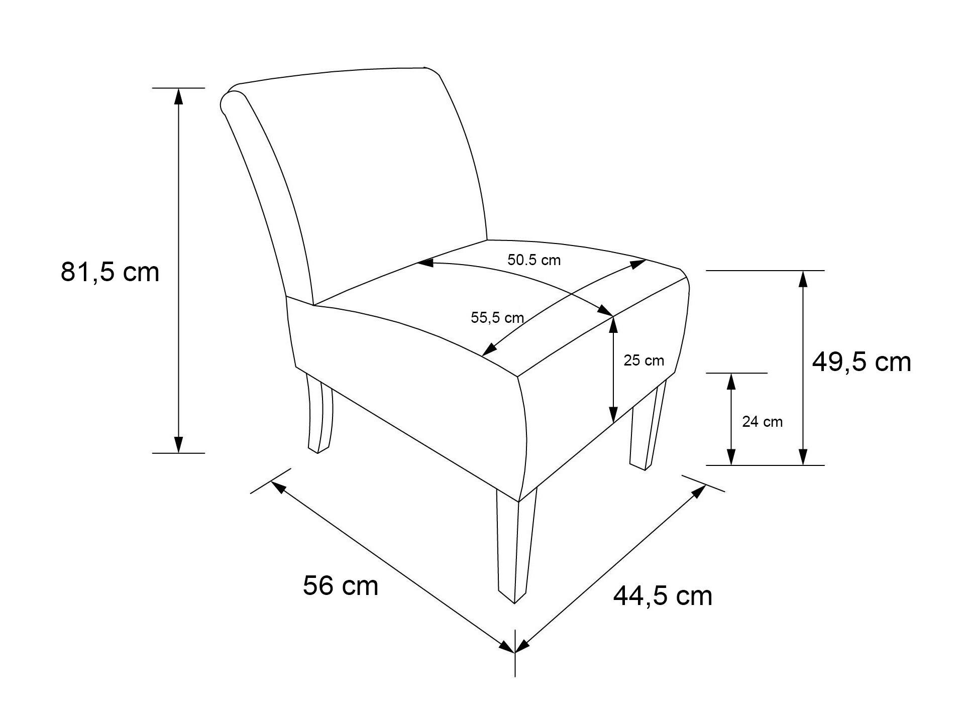 Fotelja Denton 1358 (Plava)