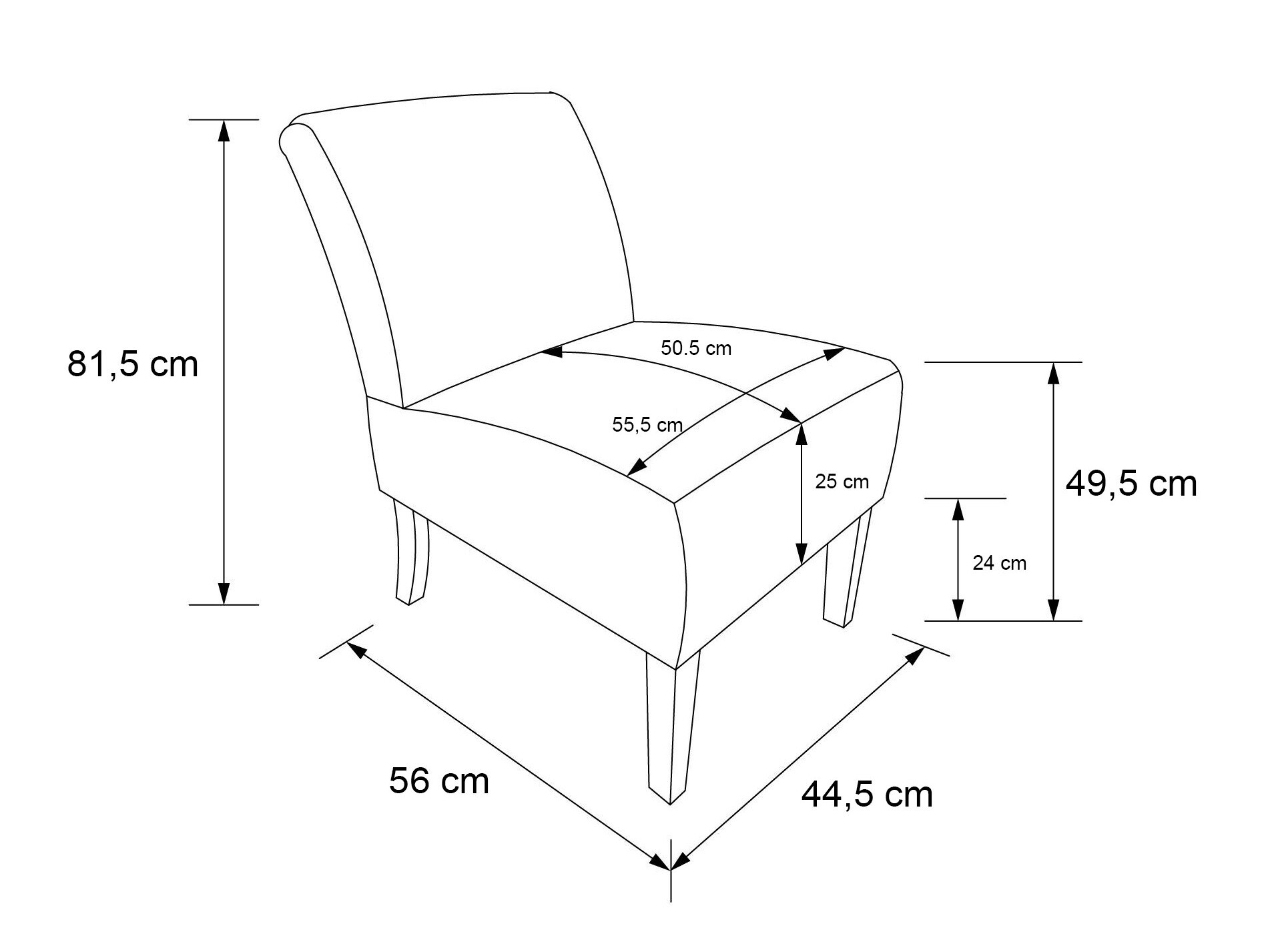 Fotelja Denton 1358 (Svijetlo smeđa)